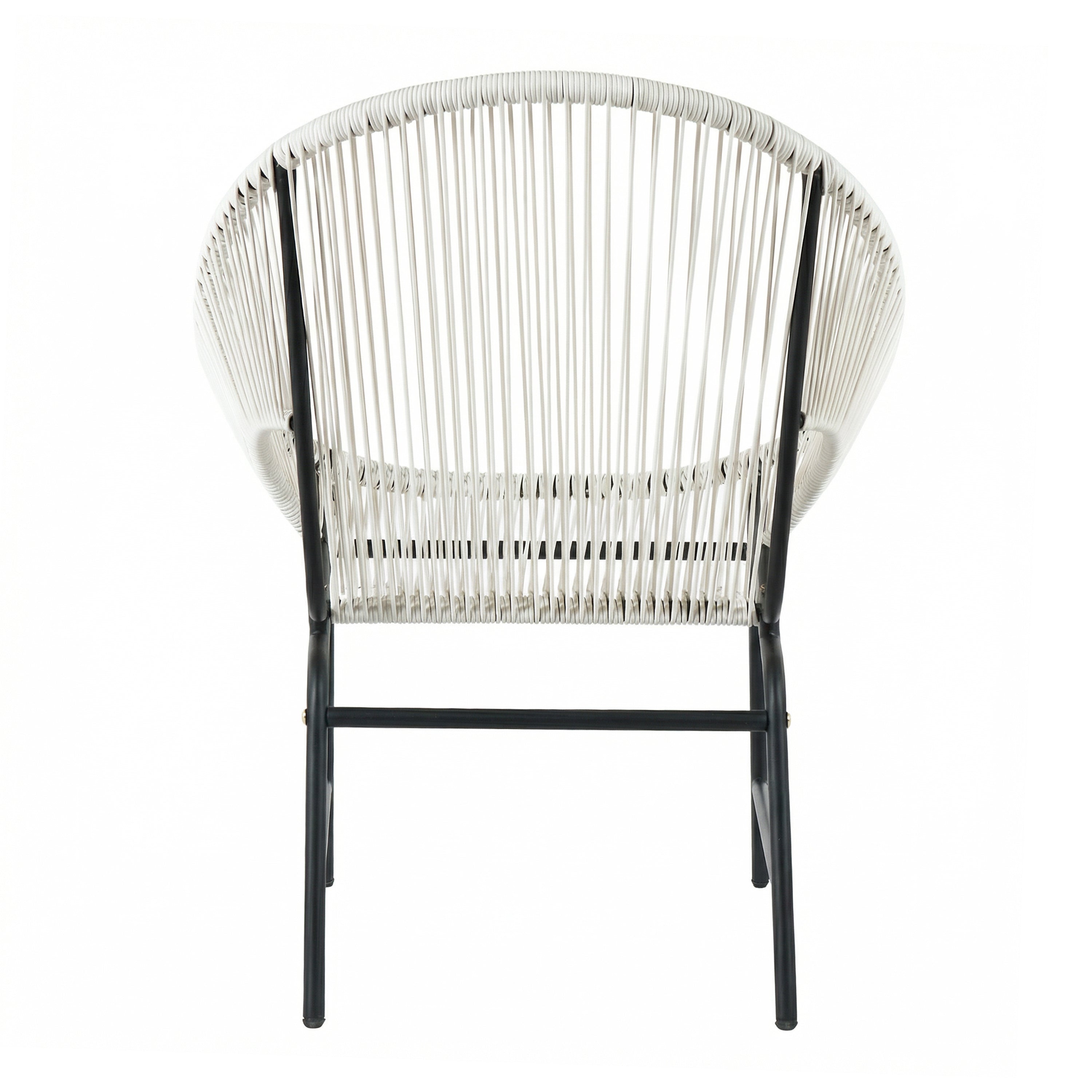 NUSA OUTDOOR PATIO WICKER CHAIR, TEAL PE RATTAN & IRON FRAME, SET OF 2
