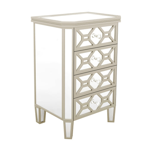 31.5" Chest with 4 Drawers and Golden Lines