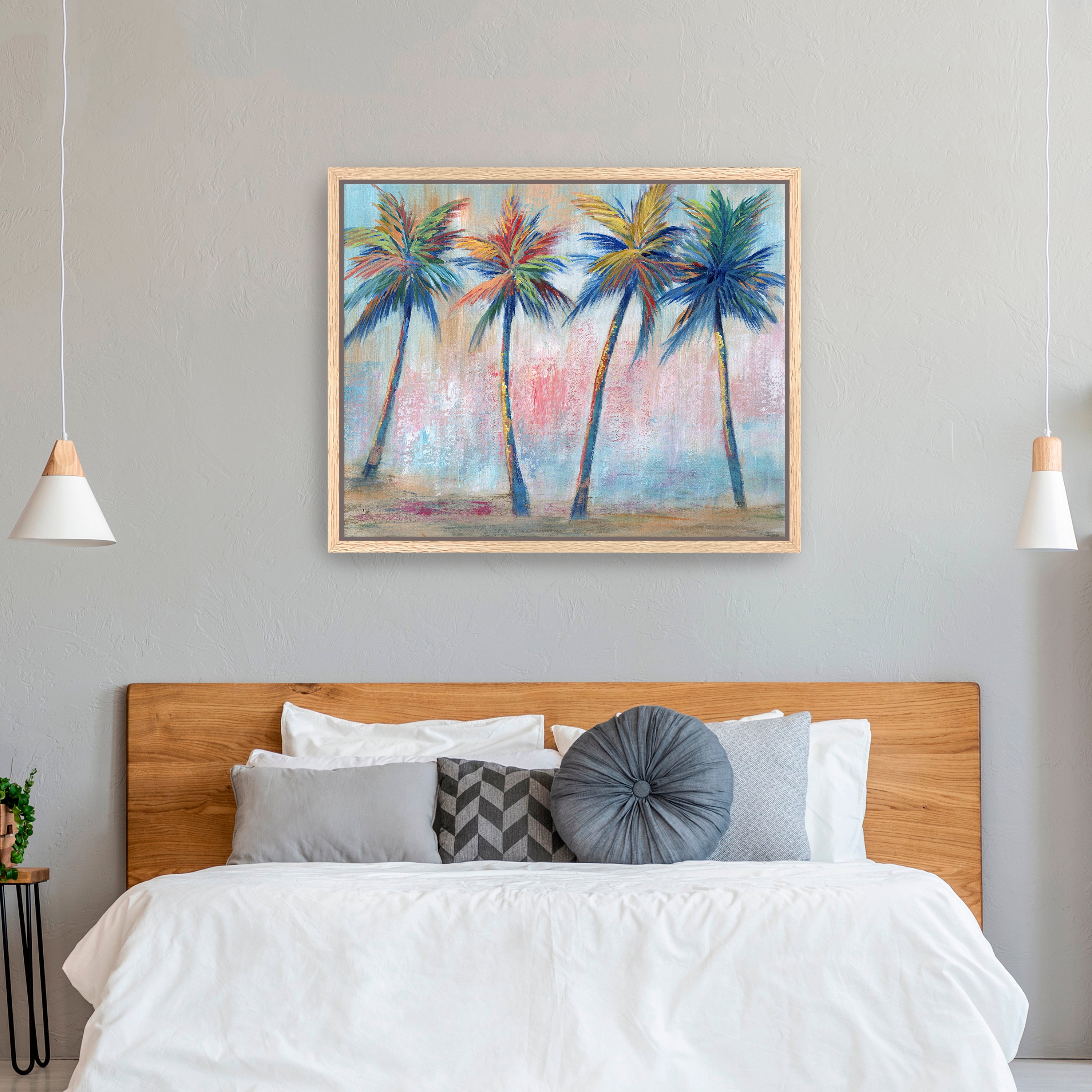Color Pop Palms Canvas Giclee