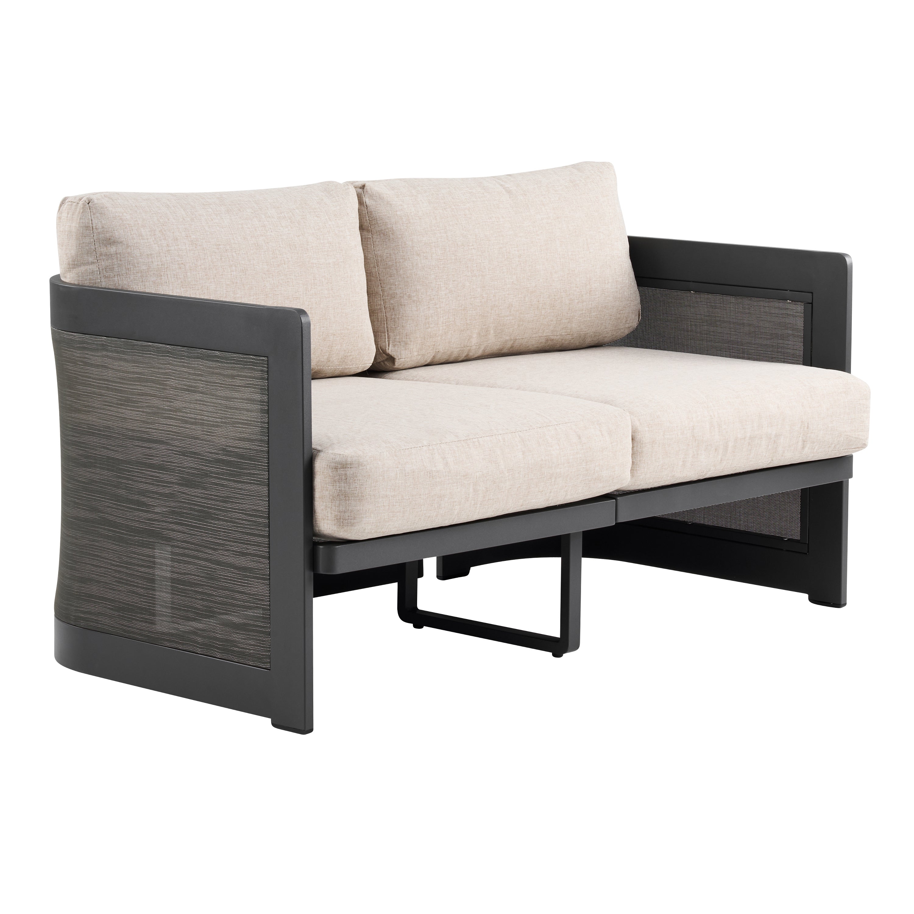 Mona Outdoor Patio Aluminum Loveseat
