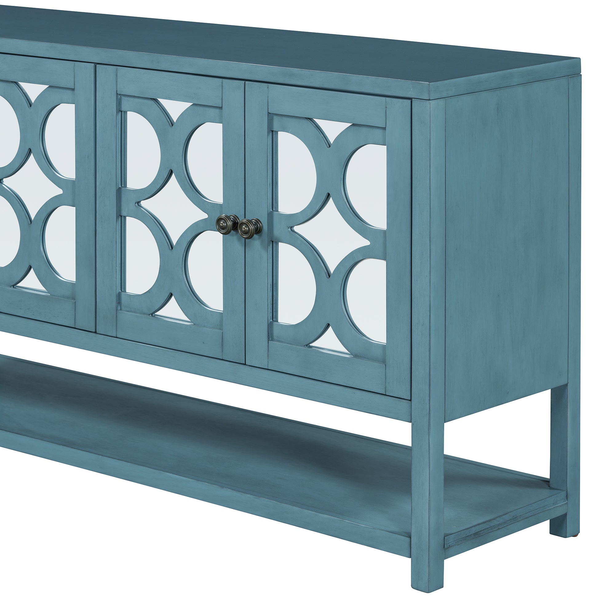 Mirrored Door Console Table