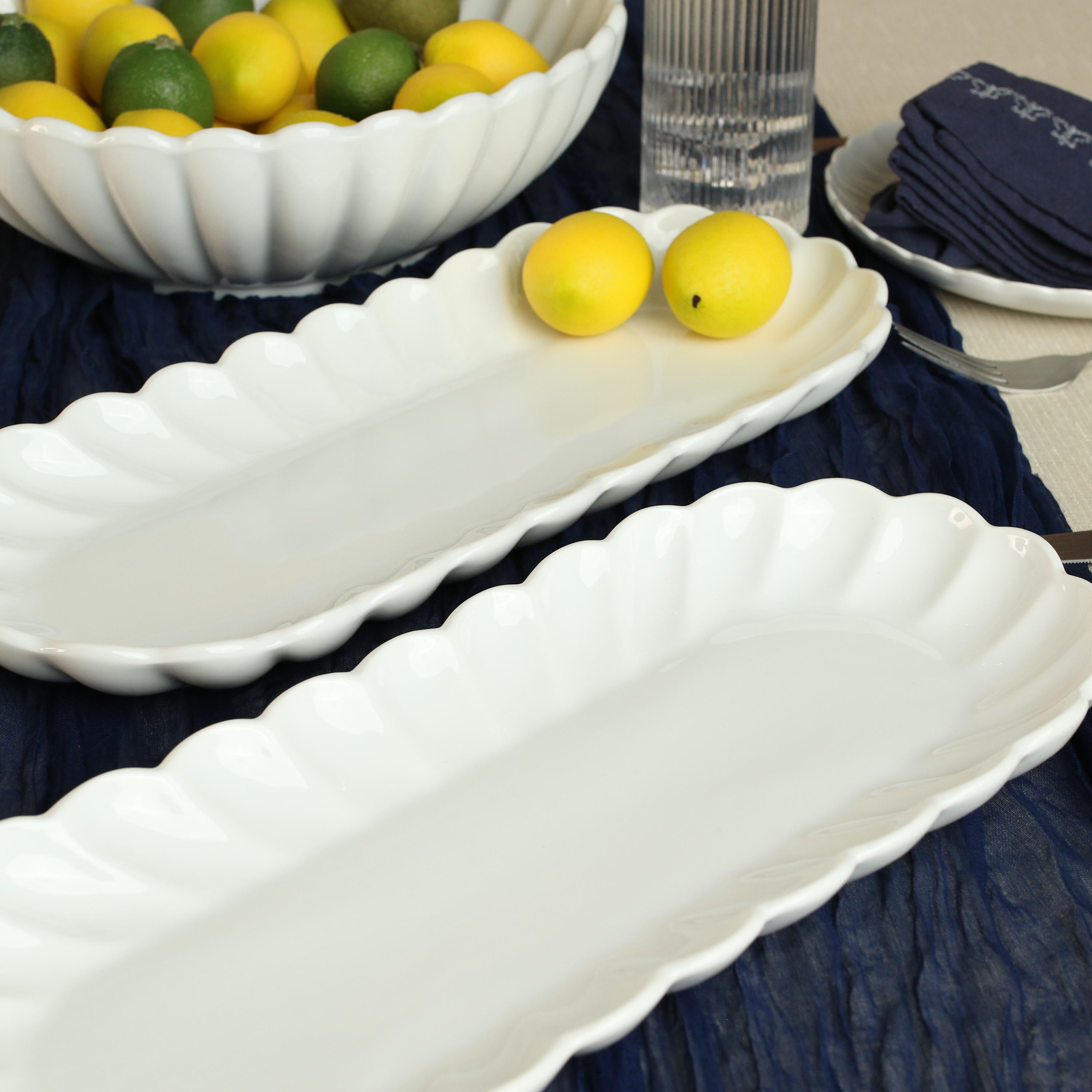 Petal Set of 2 Oblong Platter