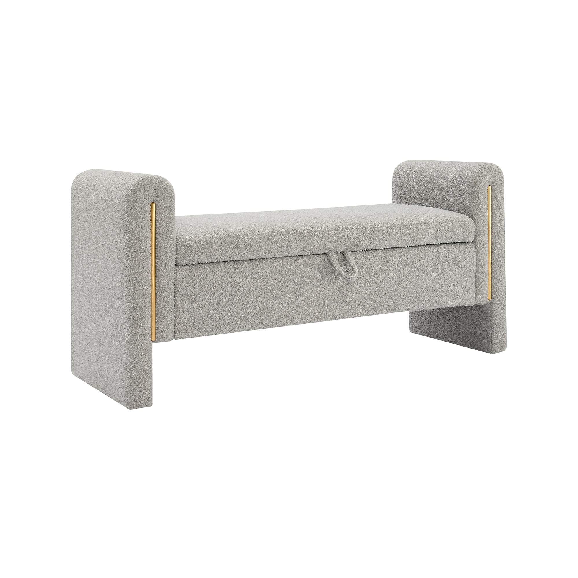Modern Teddy Bench with Arms and Storage