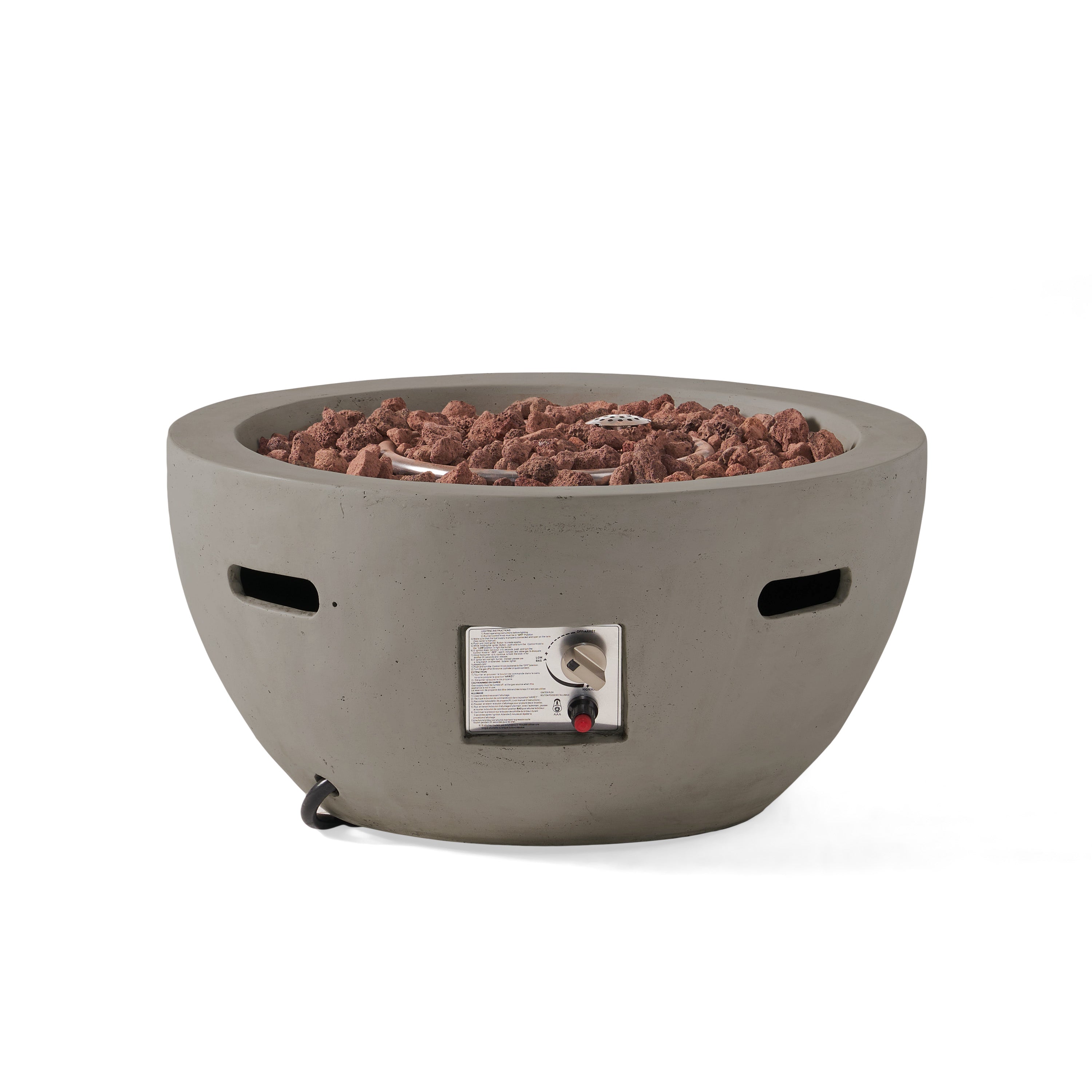 27" Bowl Shaped Propane Fire Pit, Tank Cover Not Included