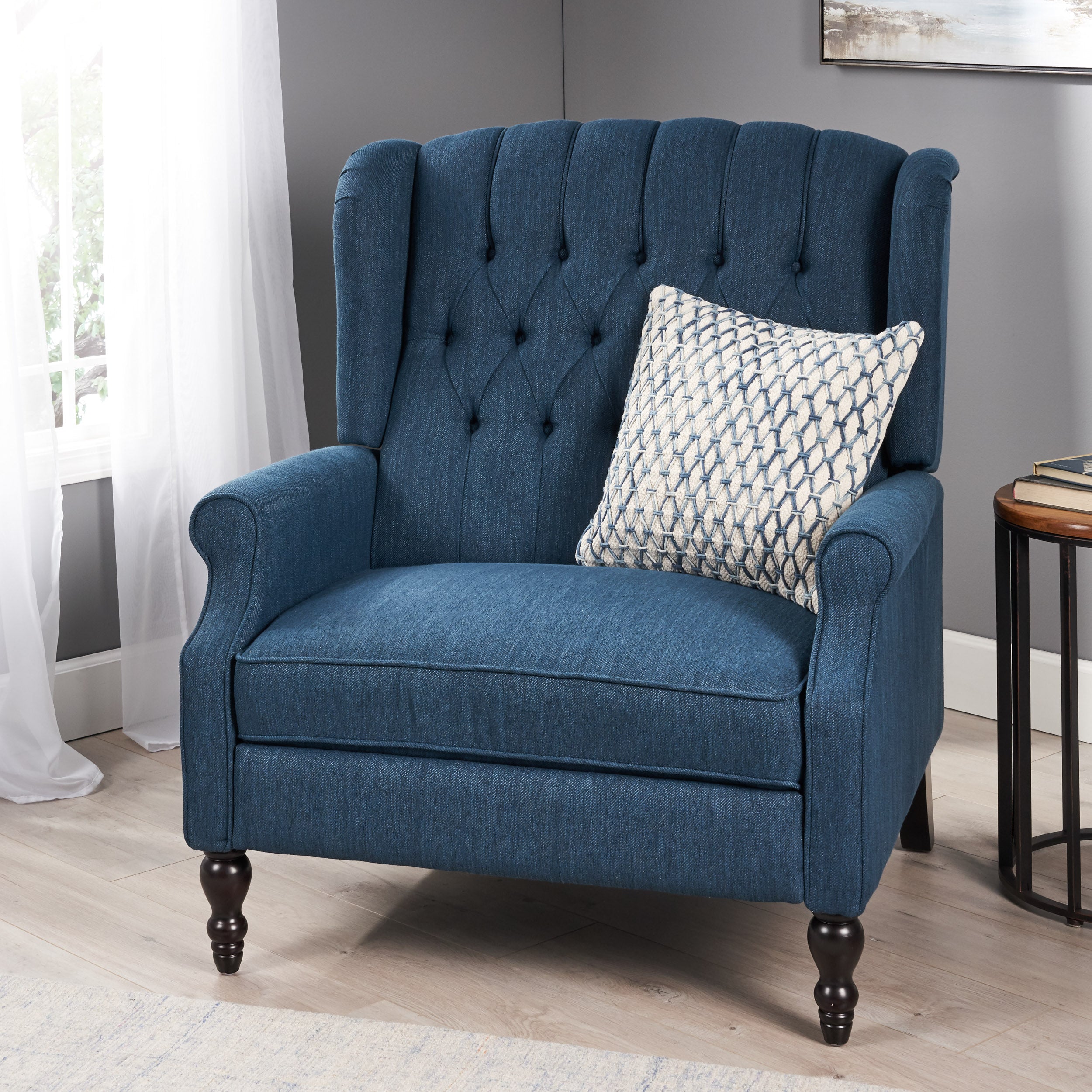 Oversized Wingback Tufted Recliner Accent Chair