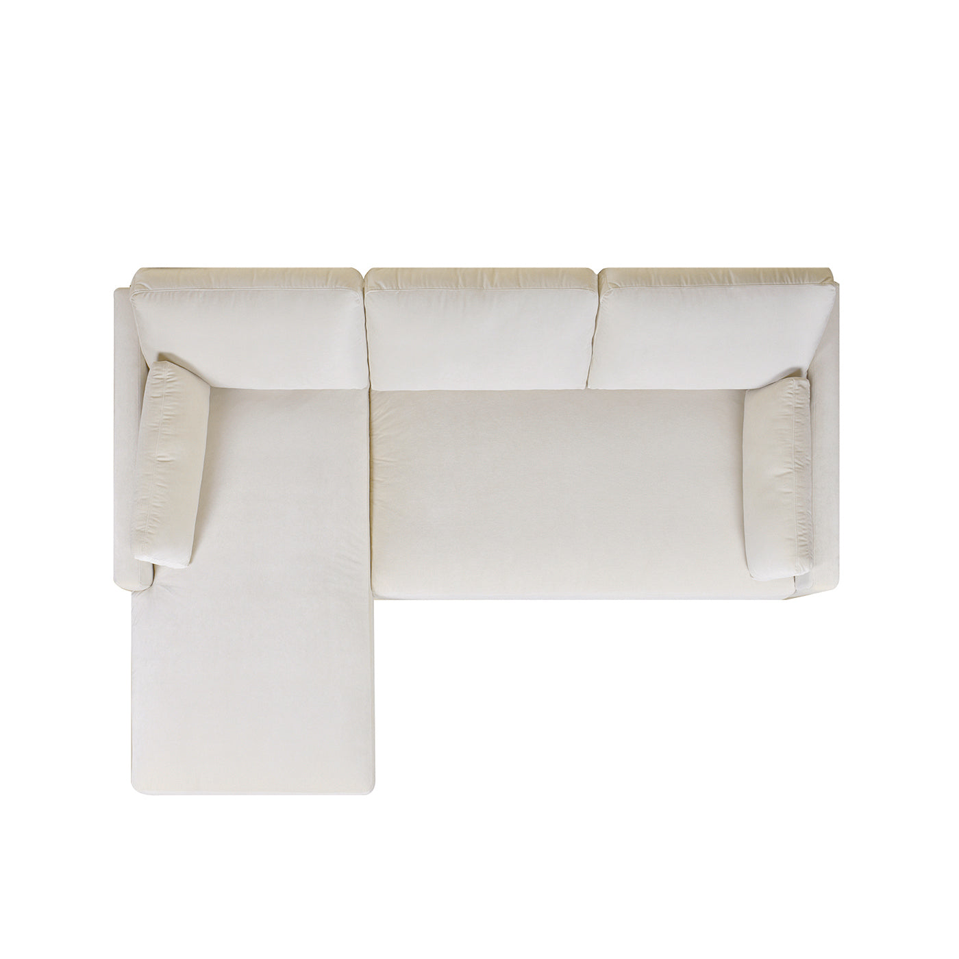 Knox 89' Velvet Modern Farmhouse Reversible Chaise Sectional Sofa
