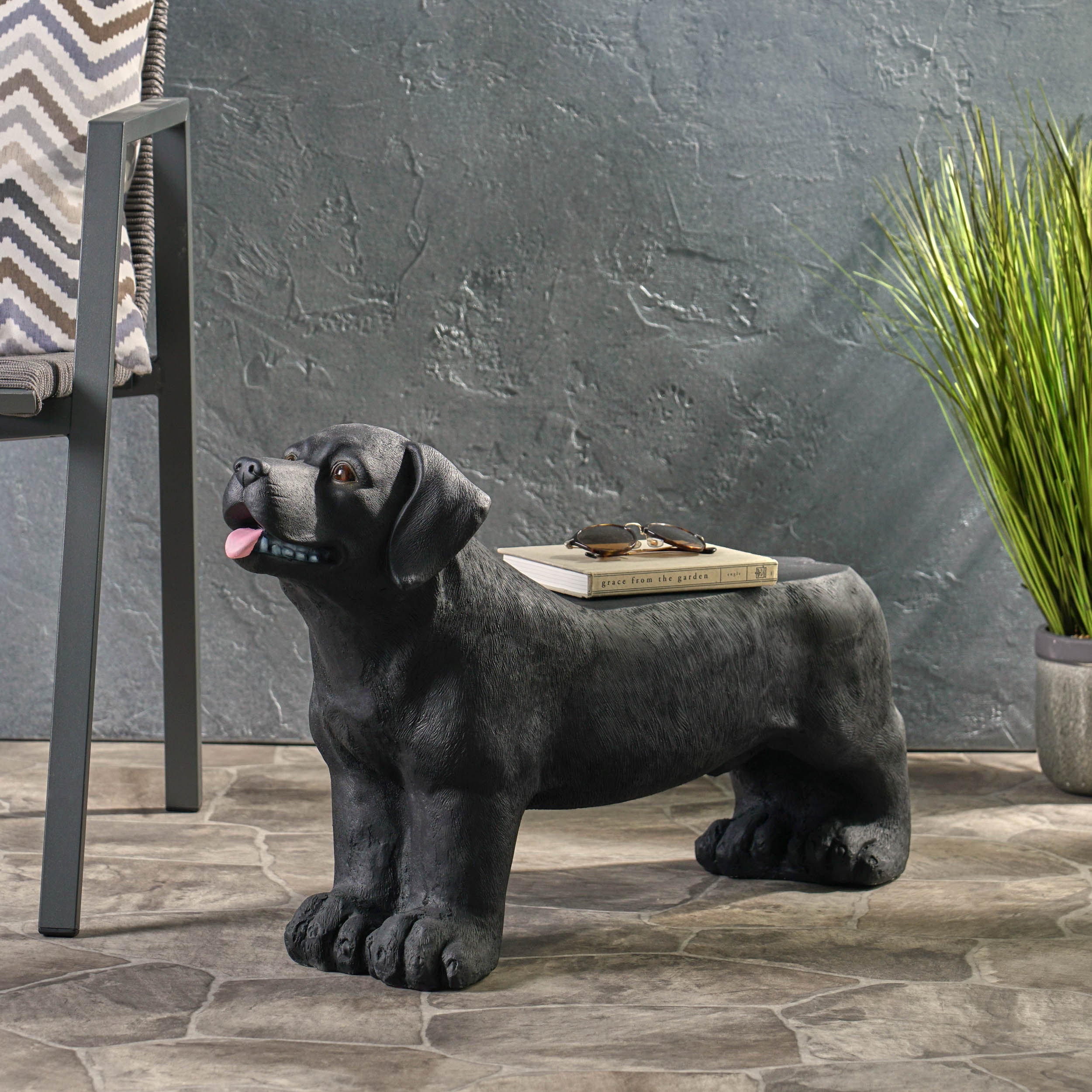 Mandy Outdoor Lab Dog Garden Statue