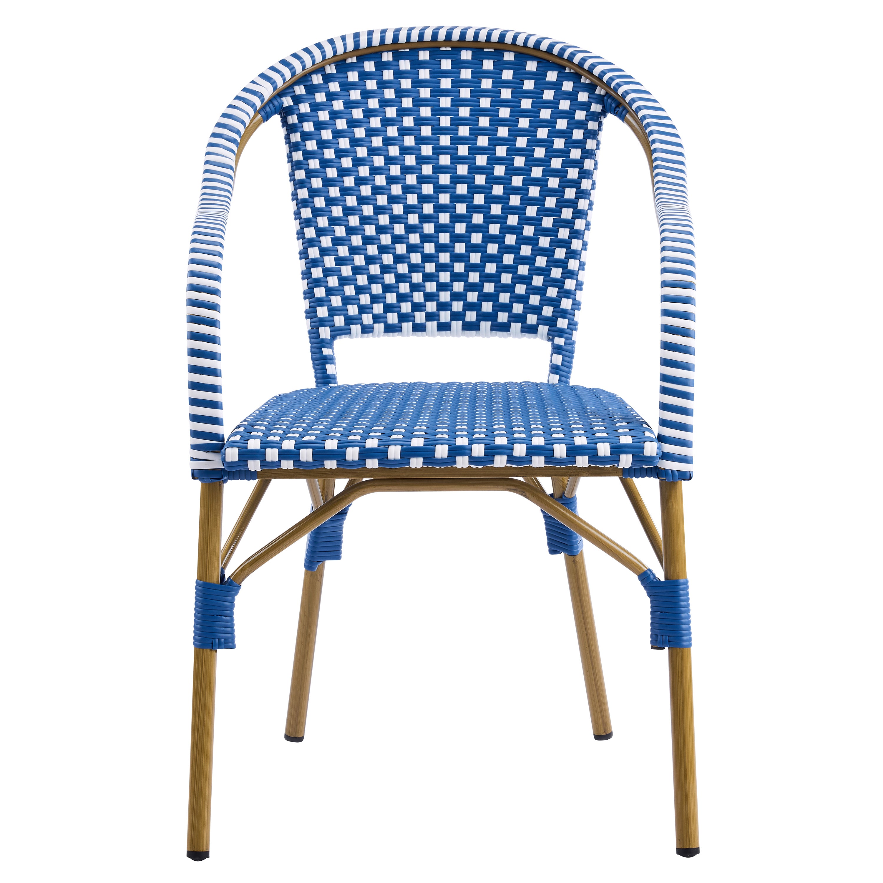French Bistro Wicker Outdoor Dining Chair, Set of 2