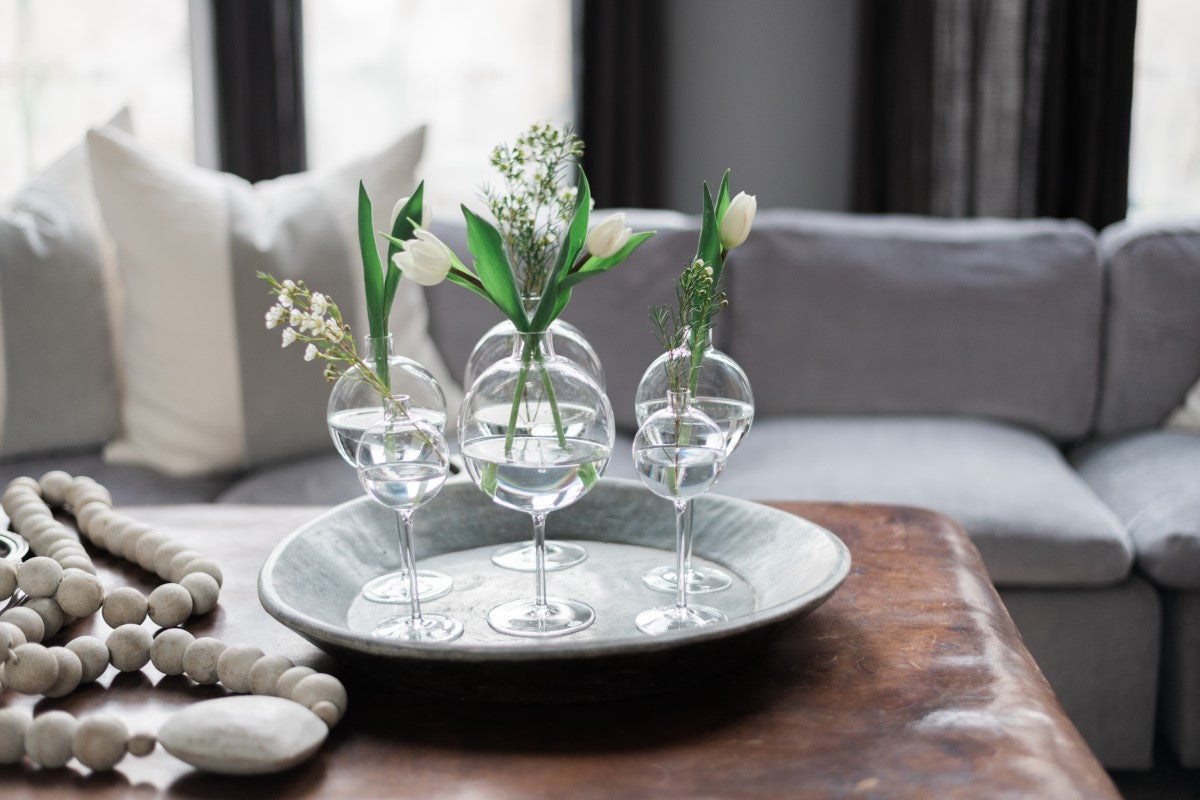 Clear Wine Glass Vase