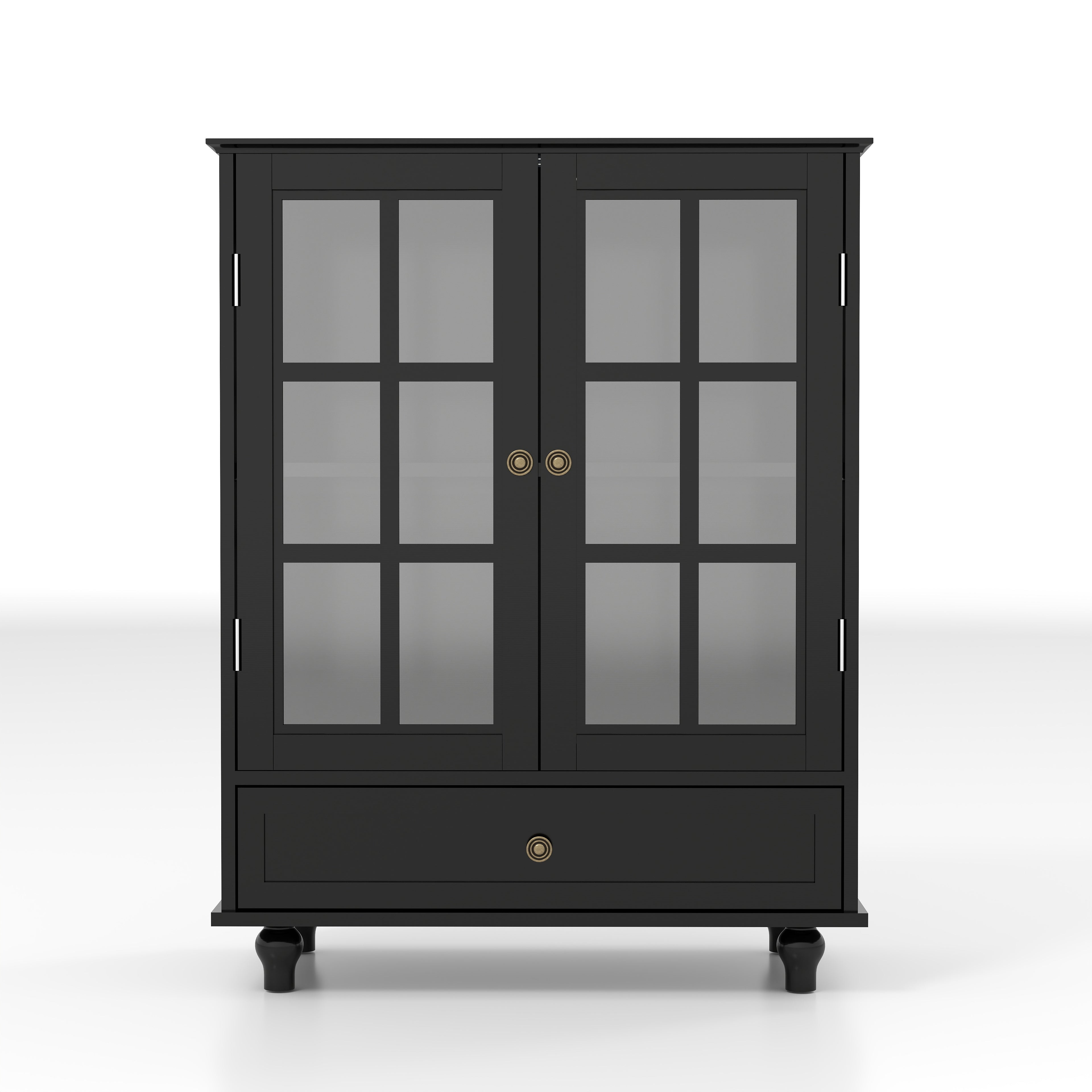 Double Glass Door Accent Cabinet