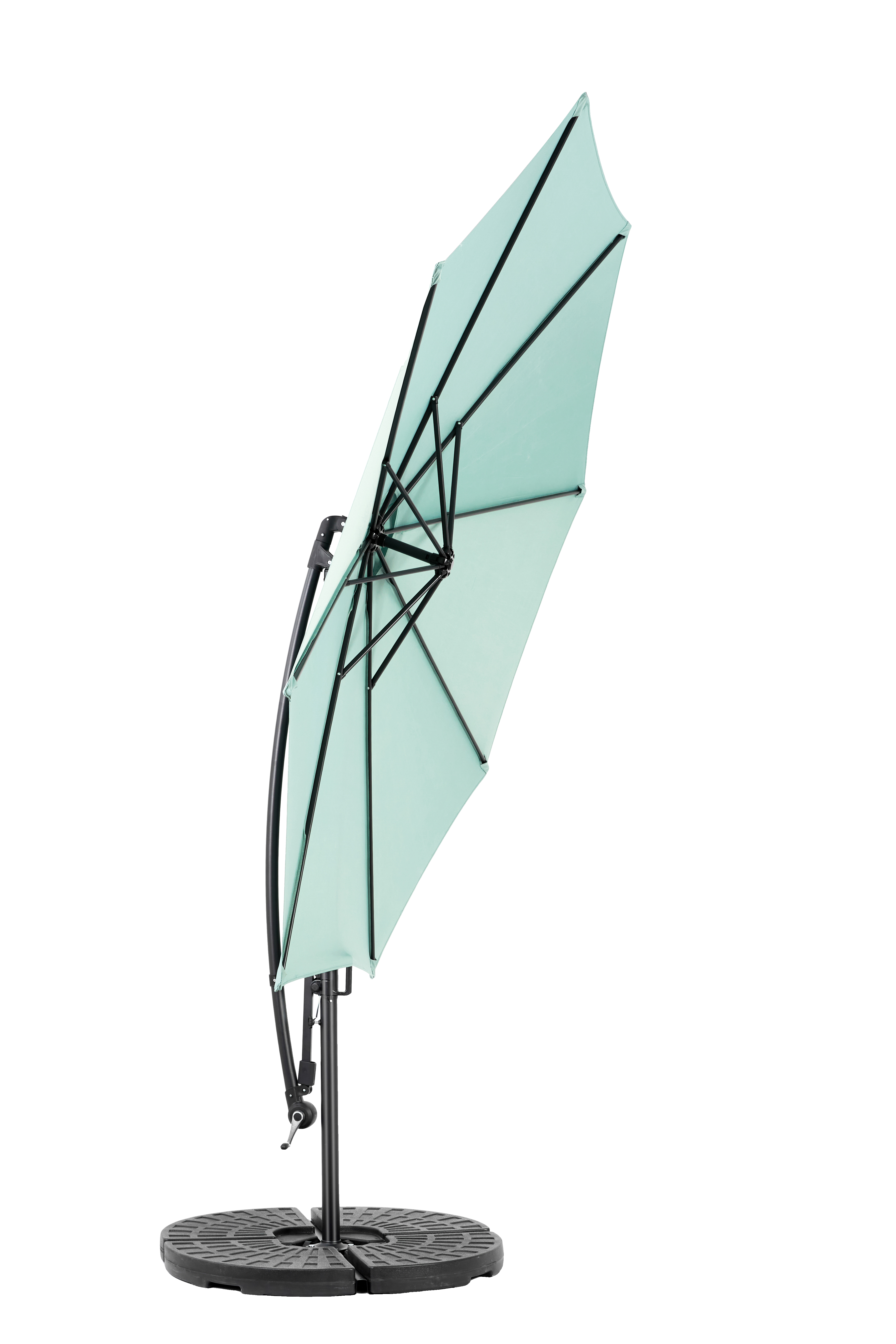 10' Offset Hanging Market Patio Umbrella w/Easy Tilt Adjustment, Base Not Included