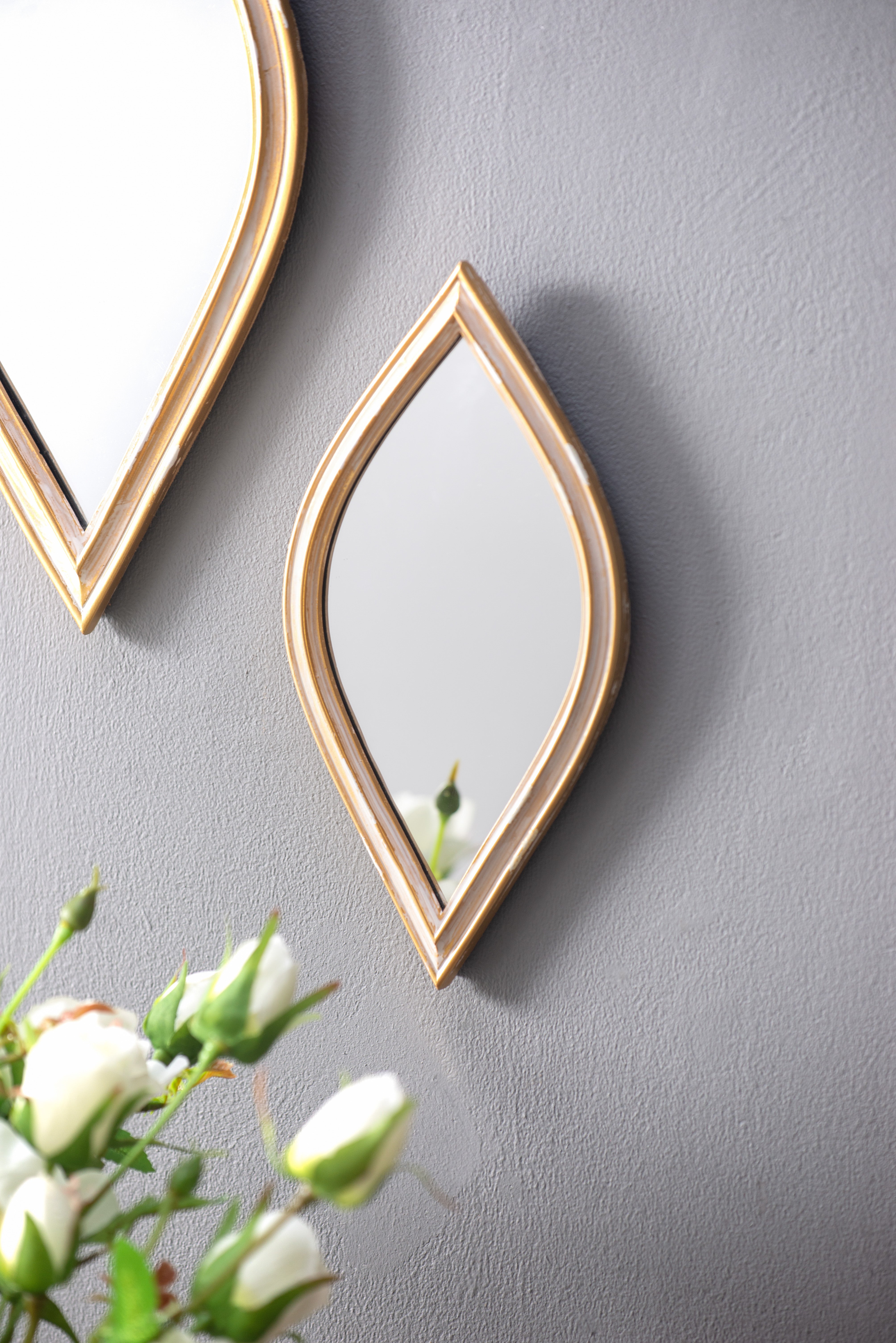 2-Piece Small Decorative Mirror for Wall Decor