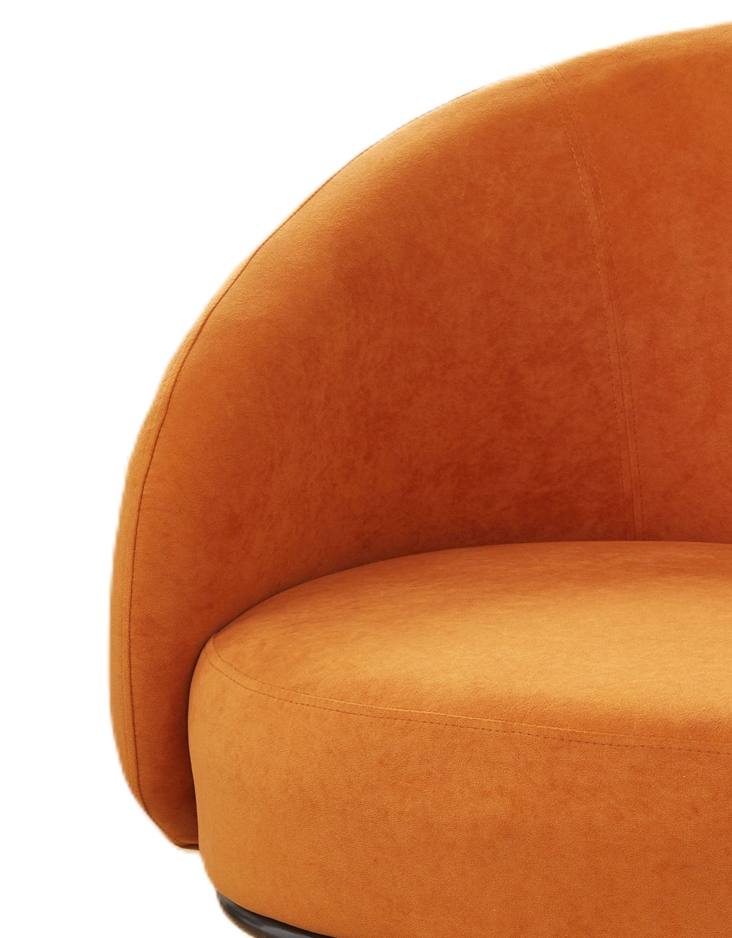 Mid-Century Modern Velvet Accent Chair, Upholstered Barrel Armchair with Metal Legs, Comfy Single Sofa Chair for Living Room Bedroom