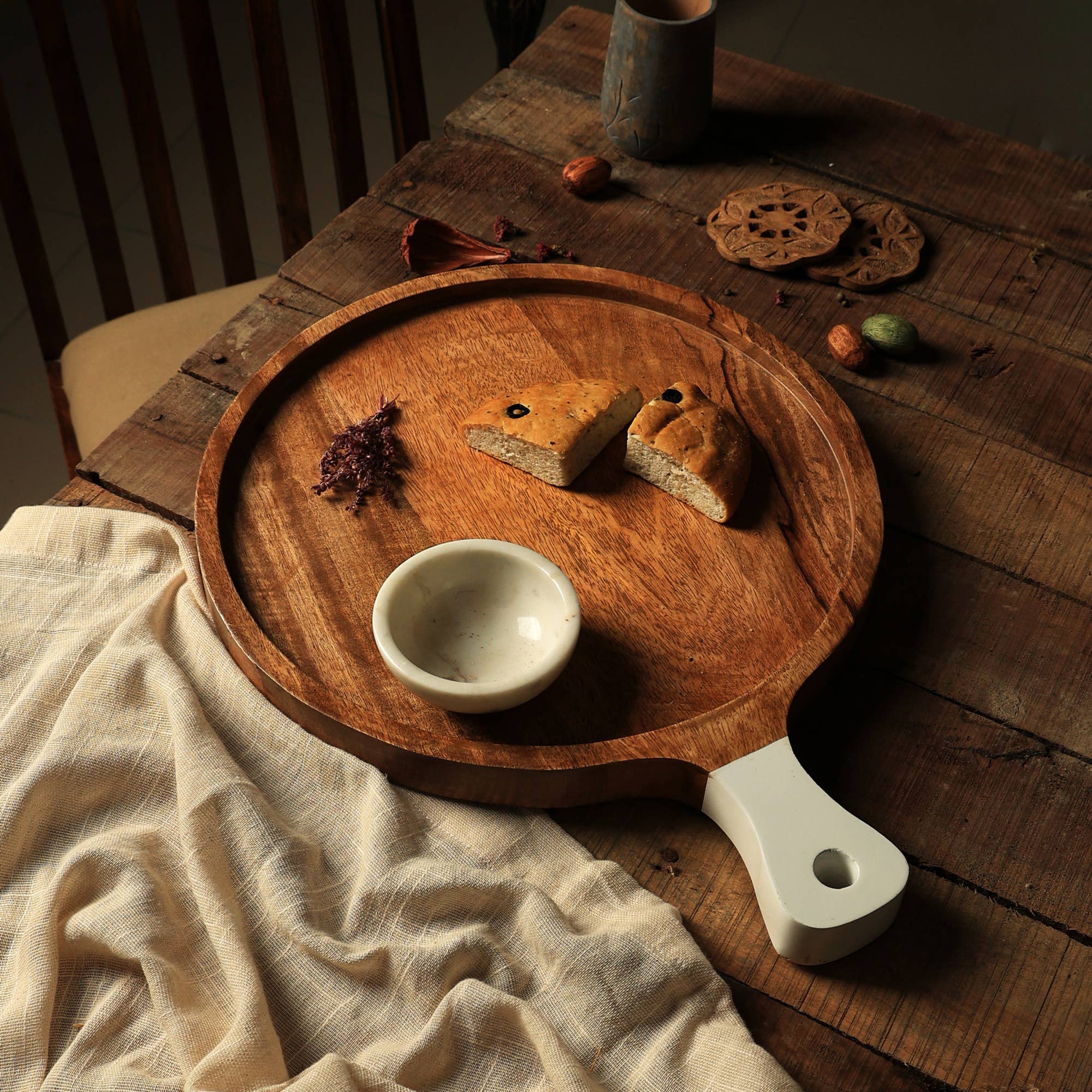 Wooden Cheese & Cutting Board
