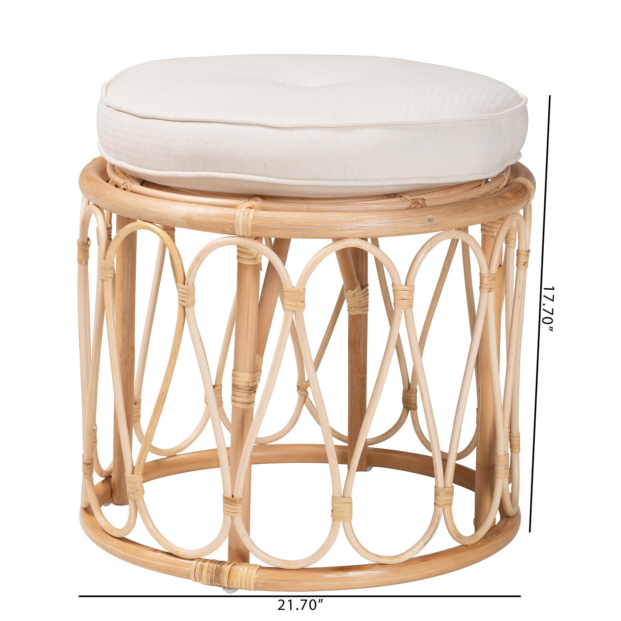 Patel Rattan Ottoman Footstool