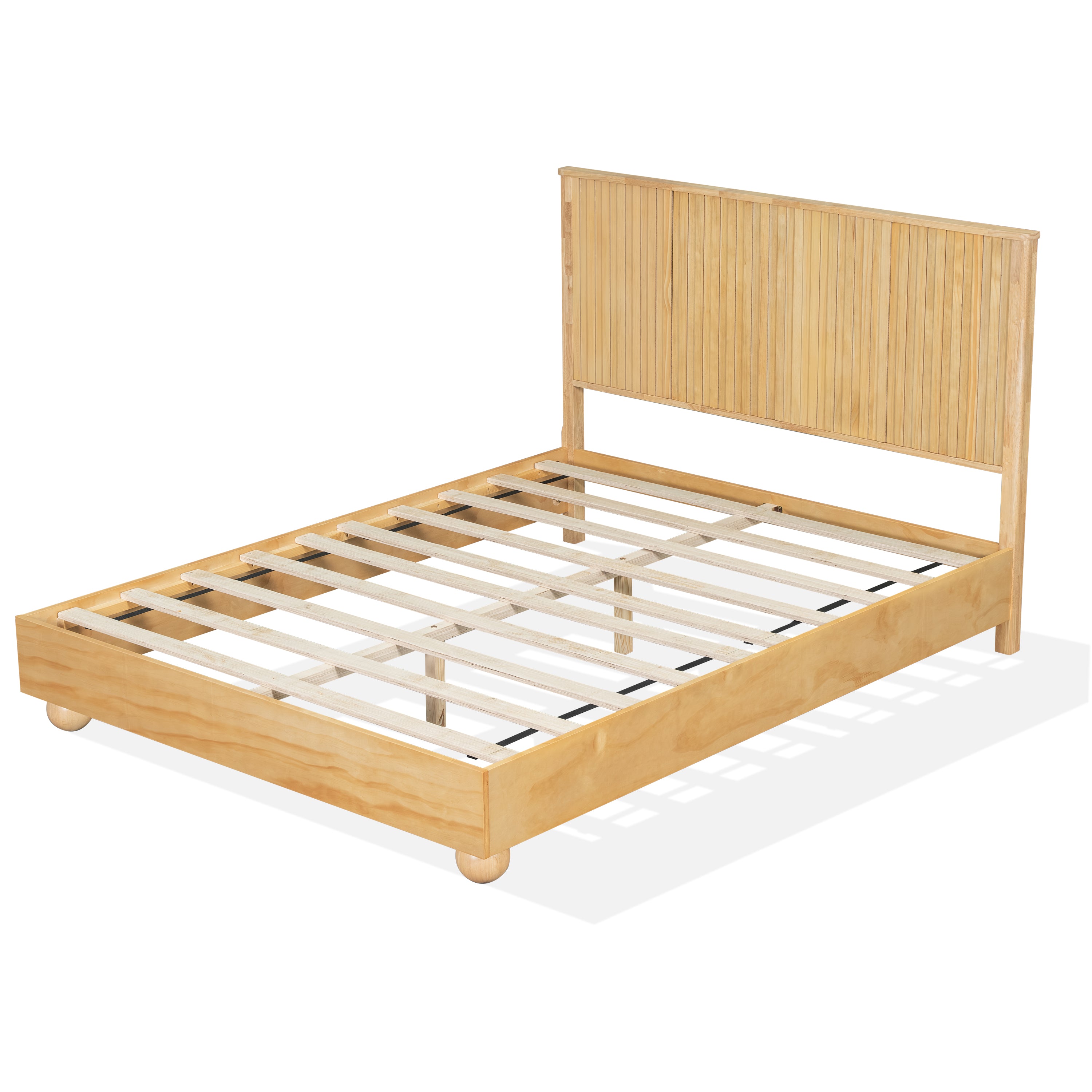 Bed Frame With Reeded Headboard