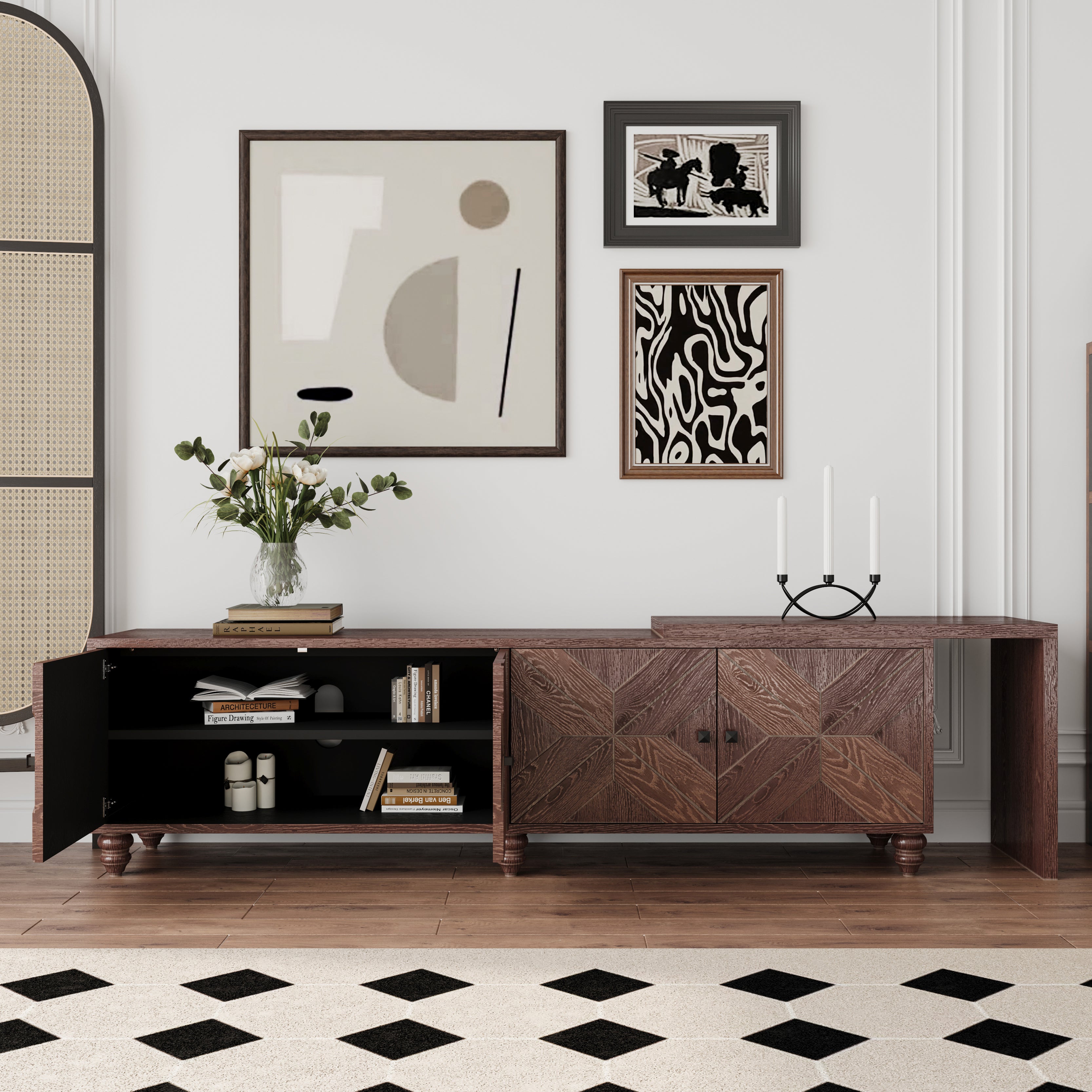 70'-90' Extendable TV Cabinet