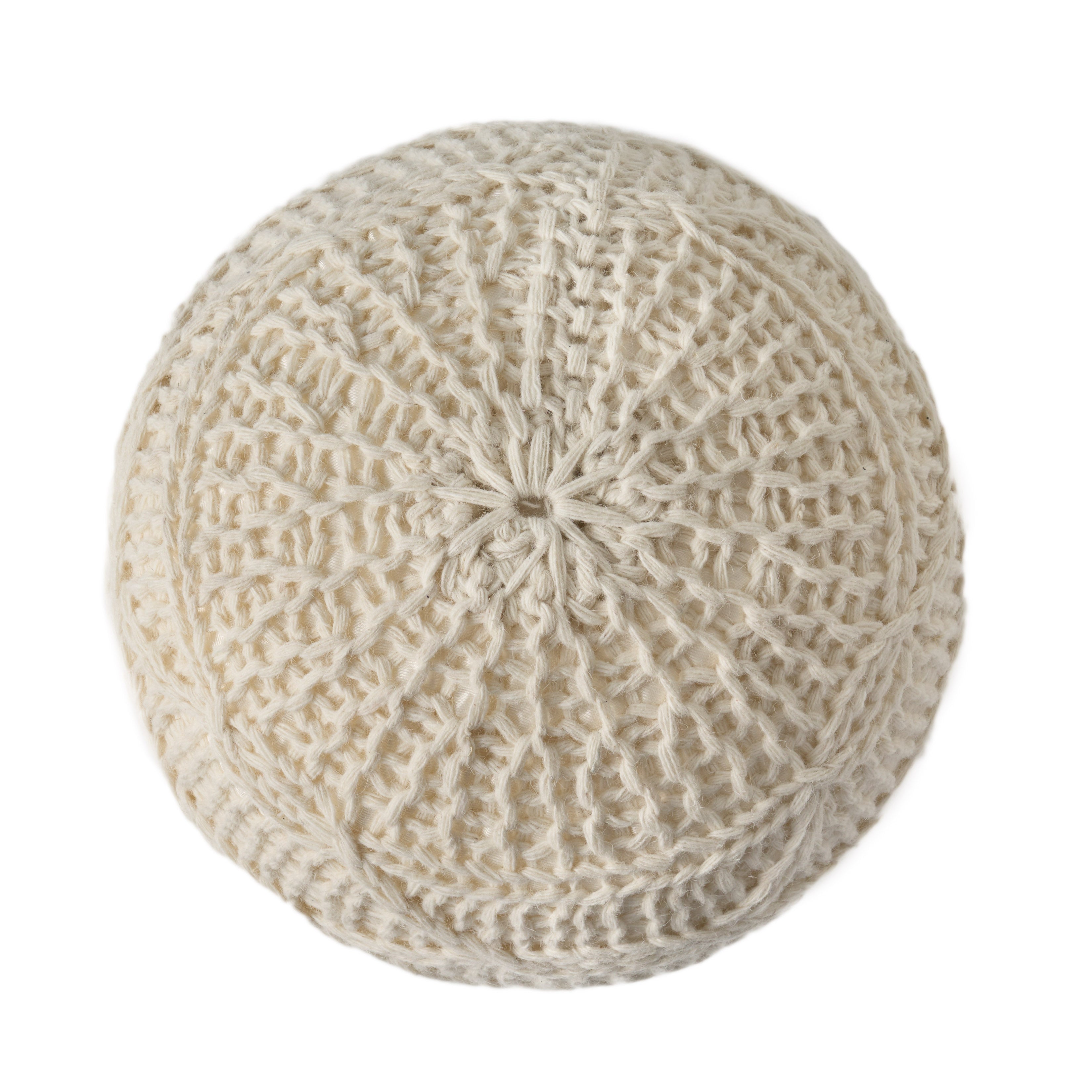 20" x 20" Round Wool Pouf