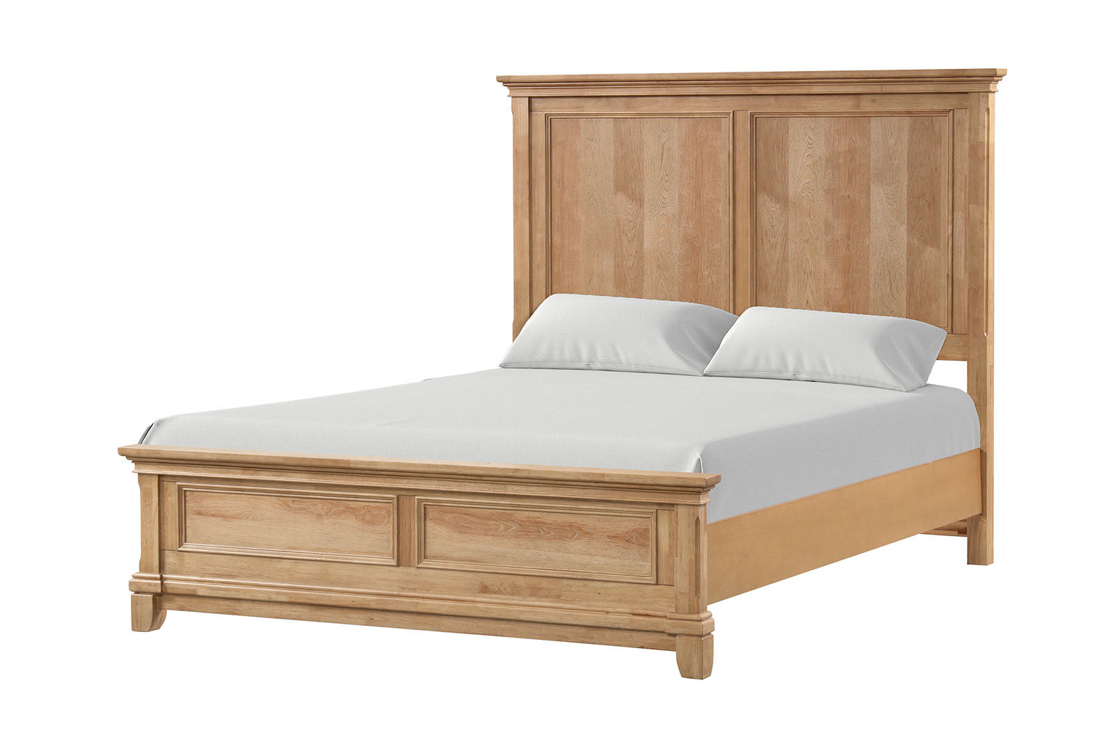 Kitsch Farmhouse Bed with Plank Headboard