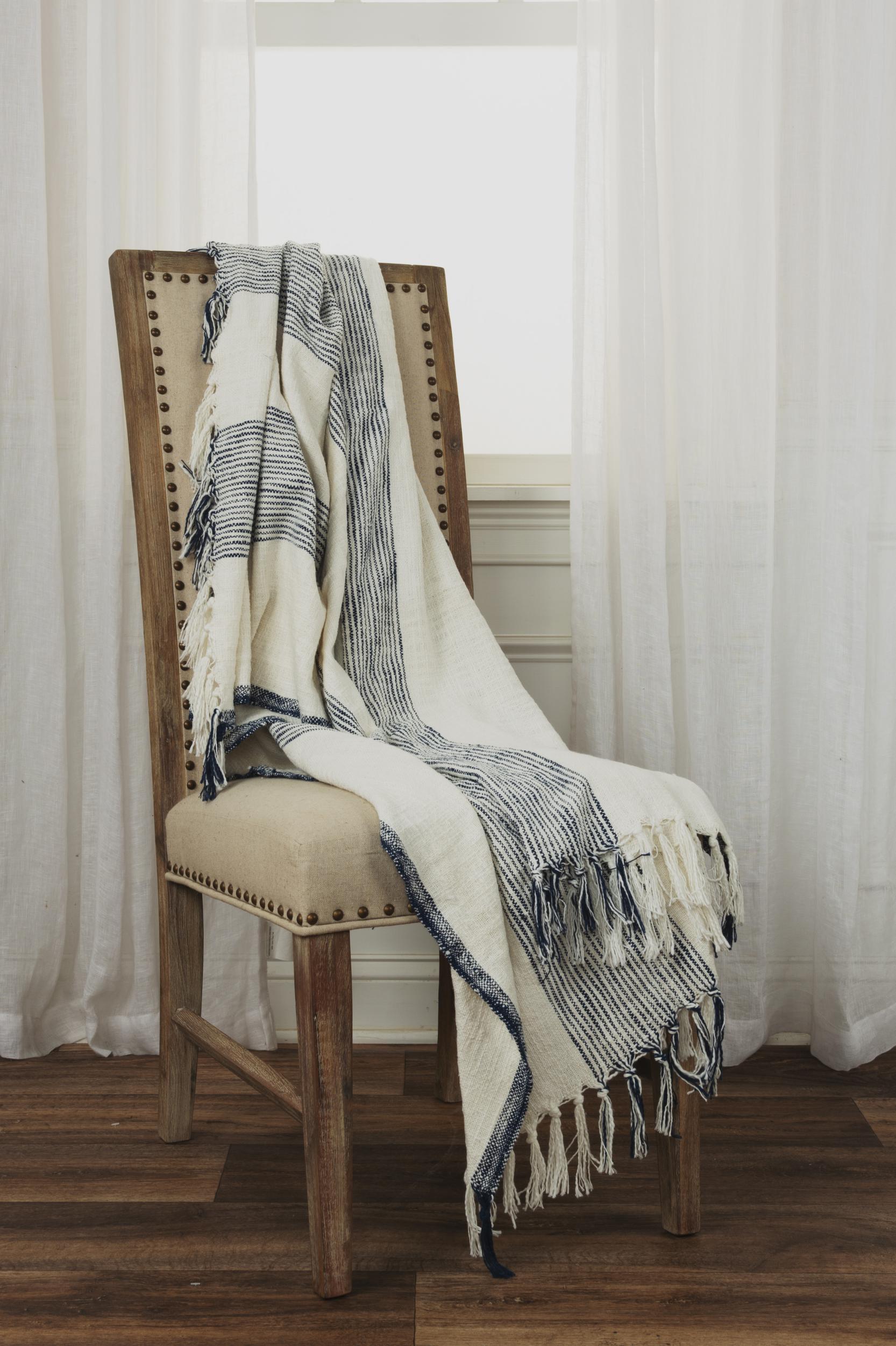 Stripe 100% Woven Textured Cotton Throw – Pier 1