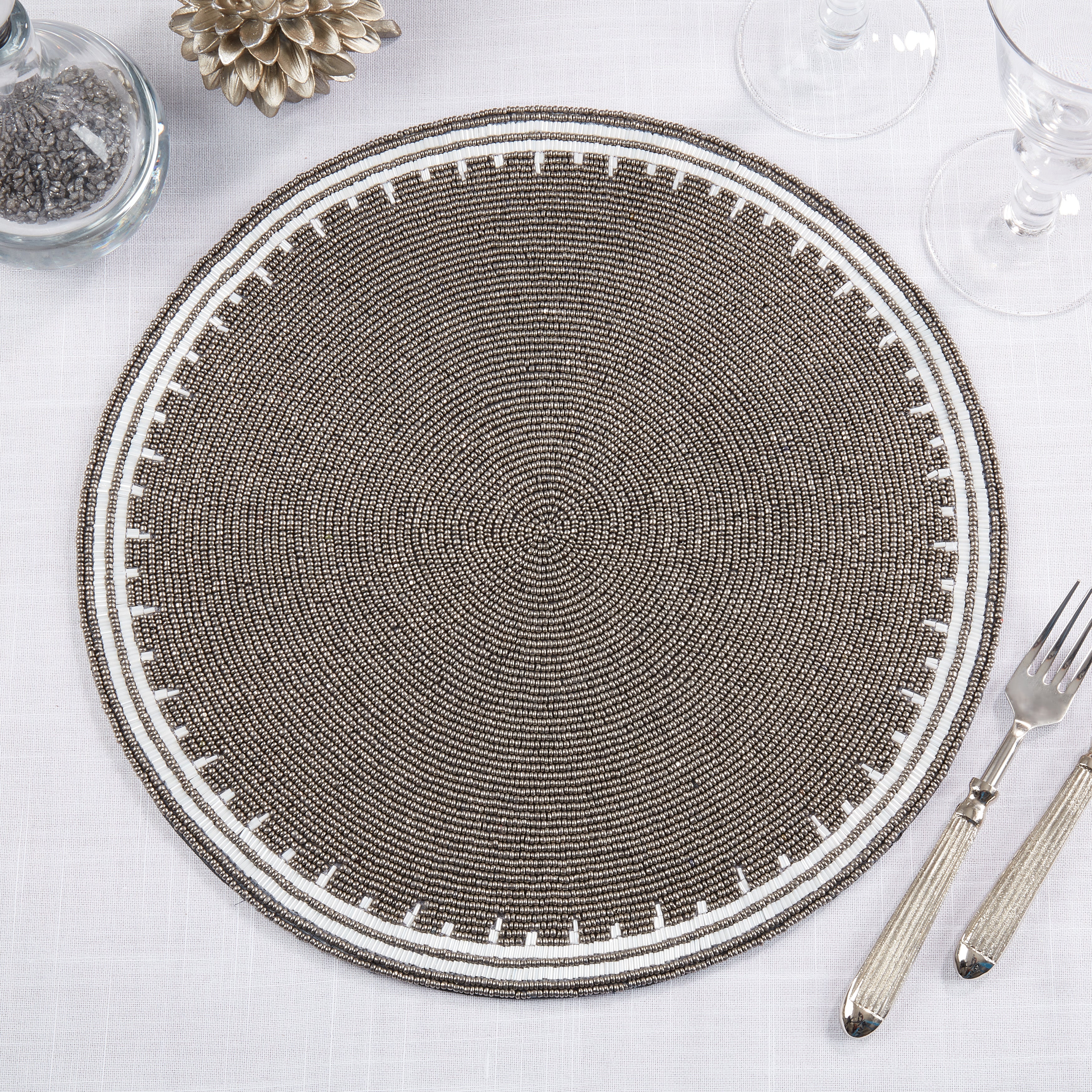 Beaded Elegance Placemat, Set of 4