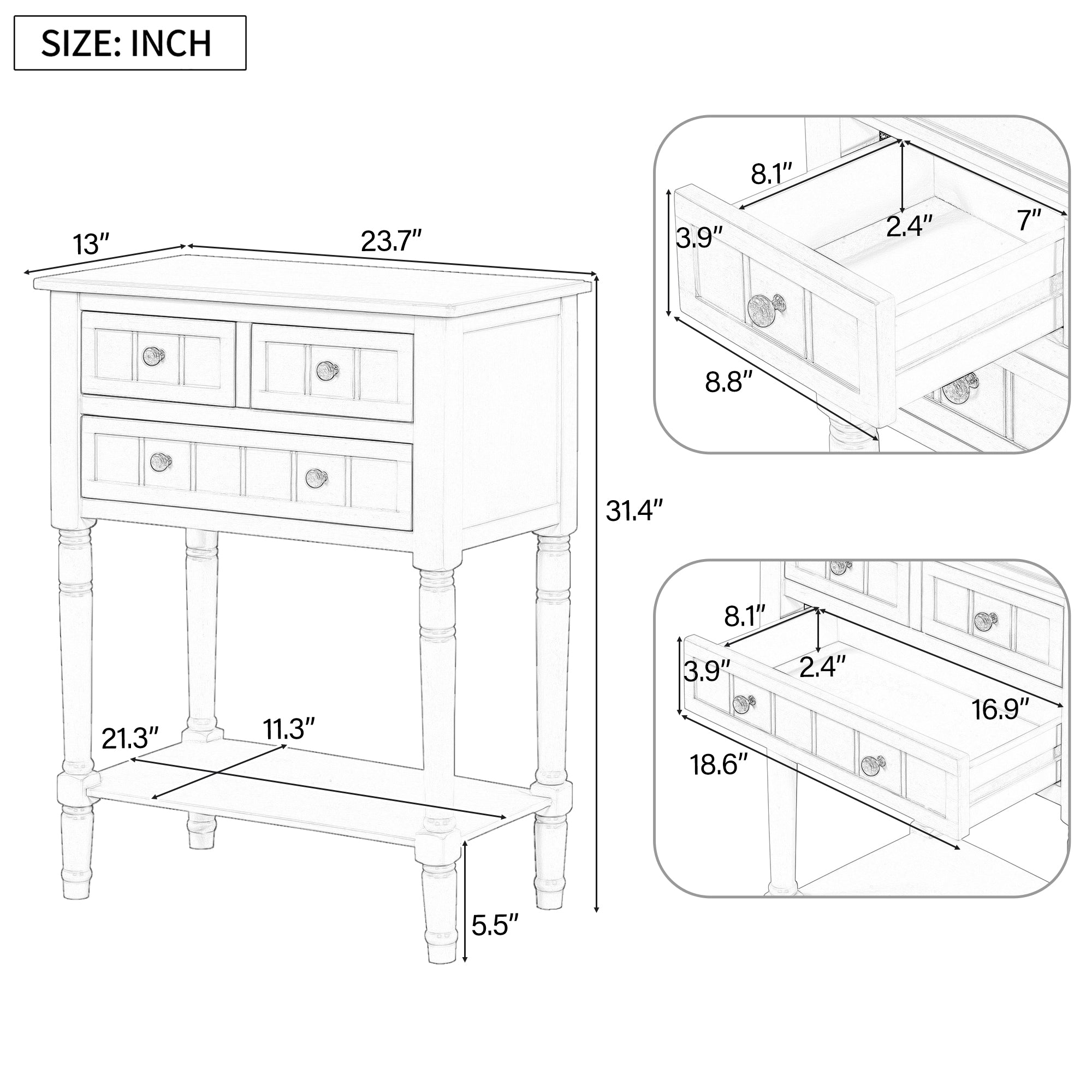 Narrow Console Table