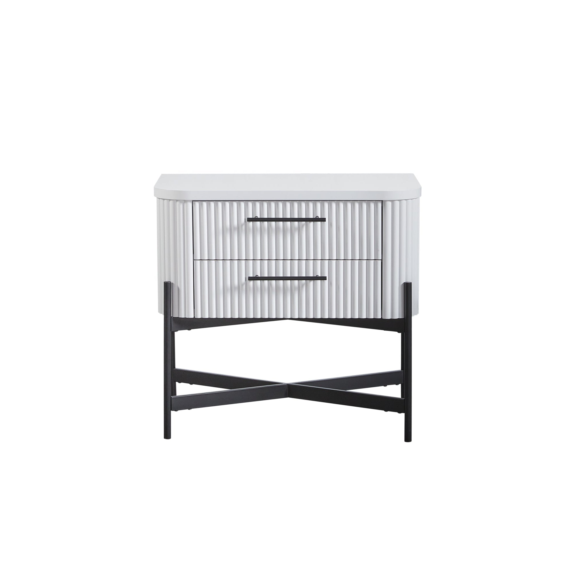 Kennedy Fluted 2-Drawer Nightstand