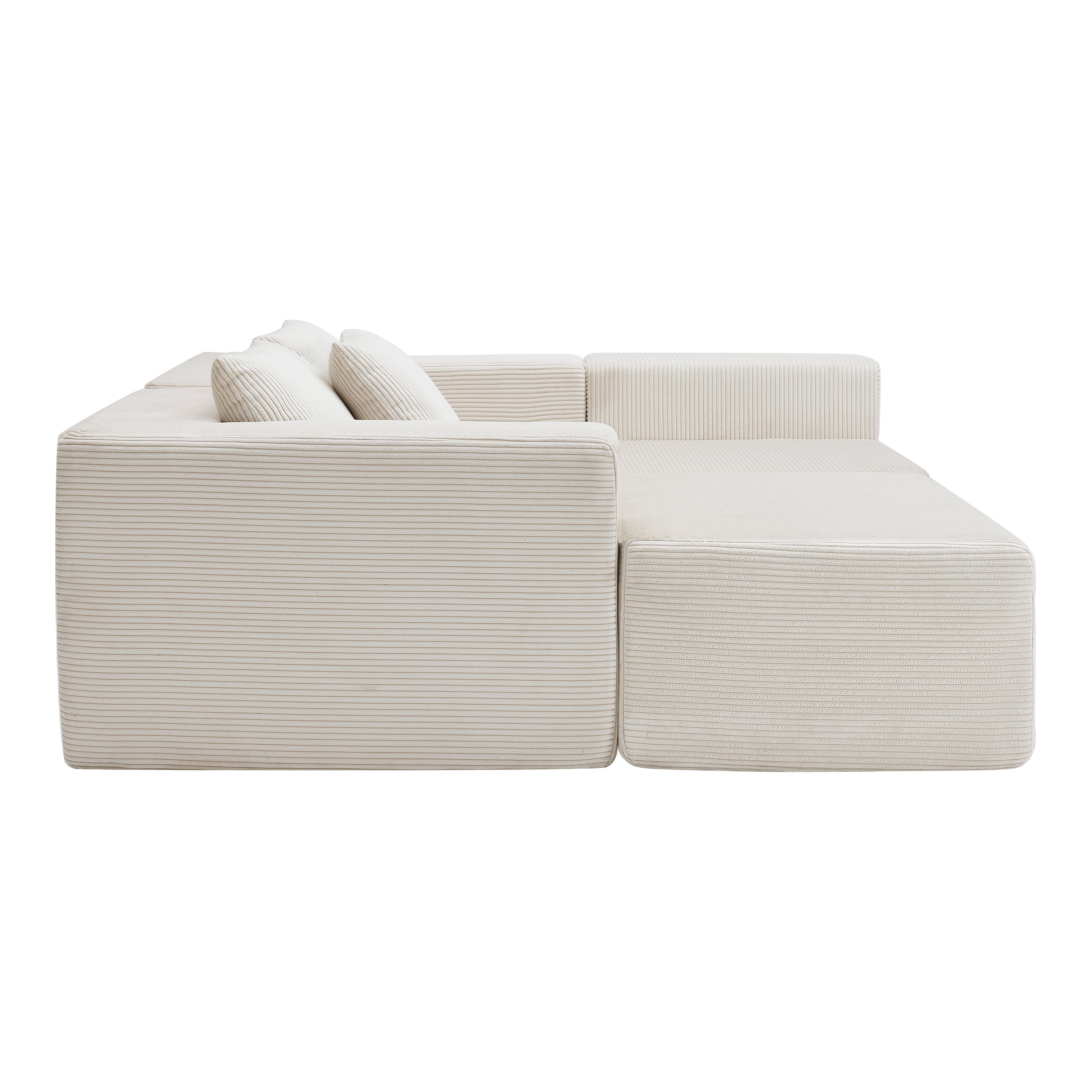 107" Compressed Sectional Sofa