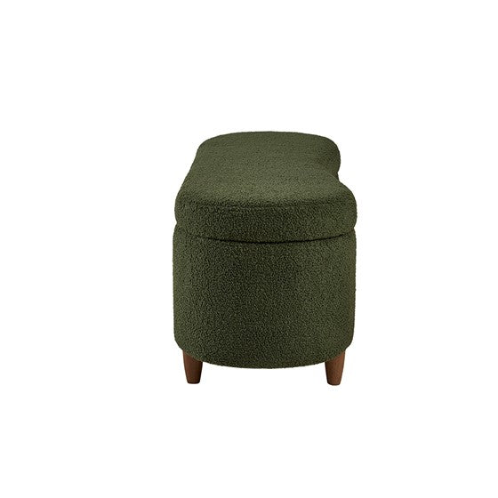Gardenia Upholstered Flip Top Storage Bench with Solid Wood Legs