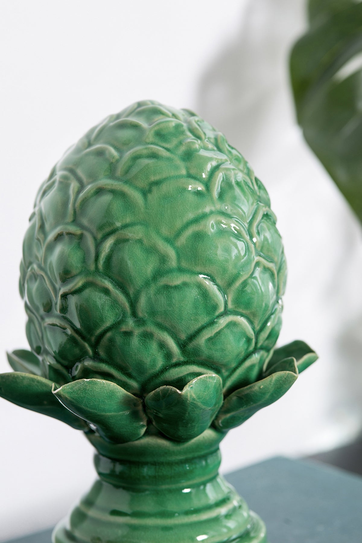 Helsa Ceramic Blooming Artichoke Accent