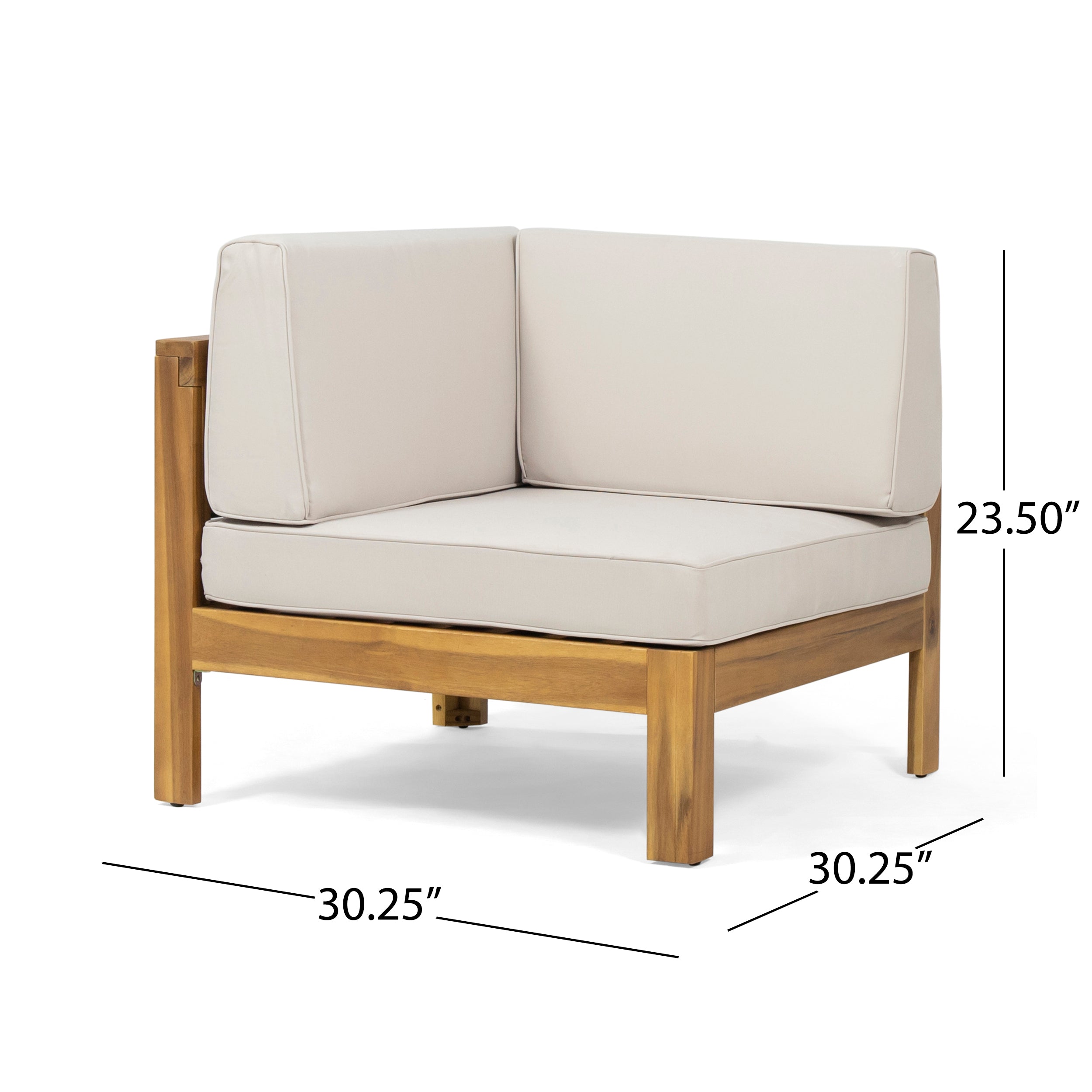 3-Piece Outdoor Seating Set with Corner Seat, Left Arm and Right Arm Sofa