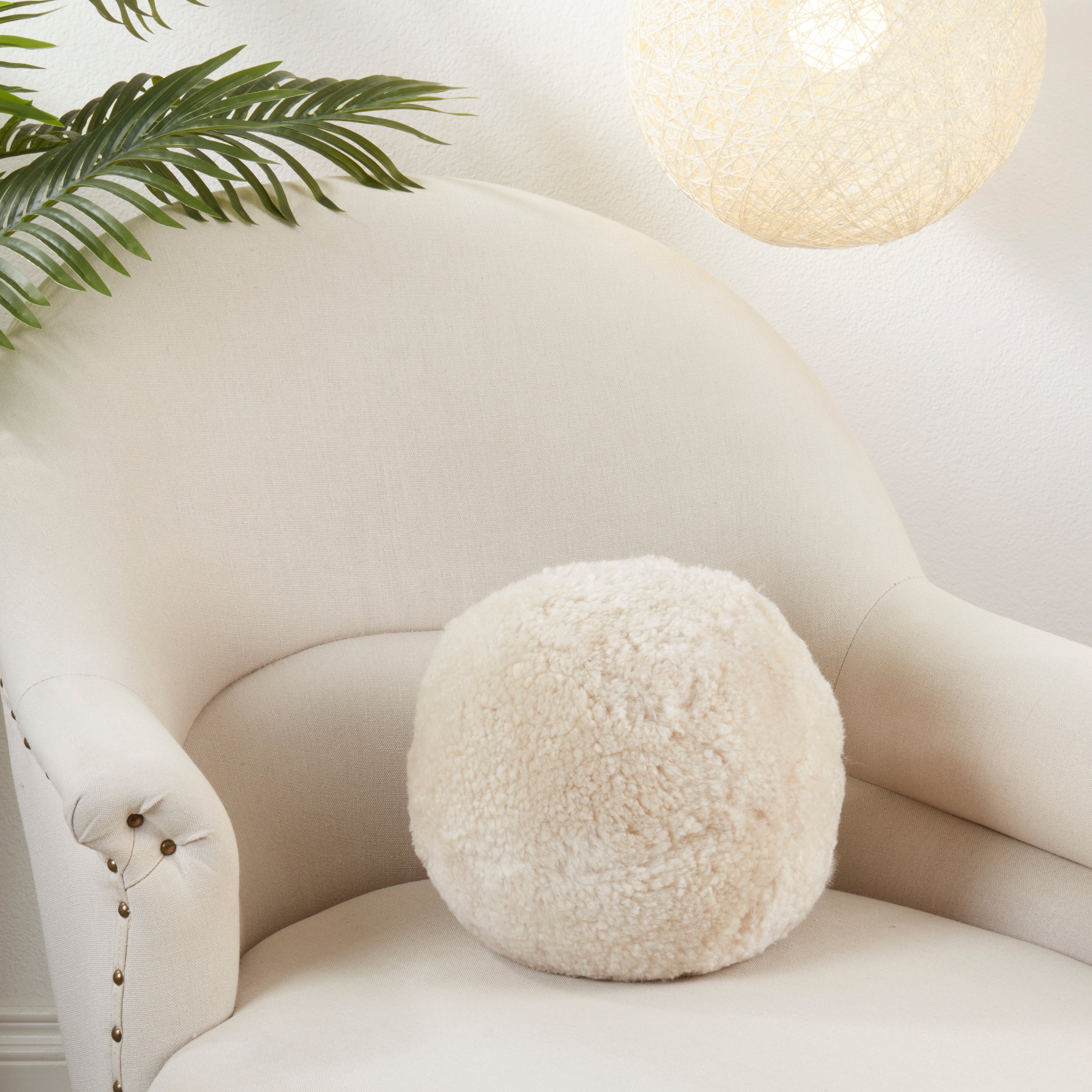 Pier 1 Sheepskin Throw Pillow