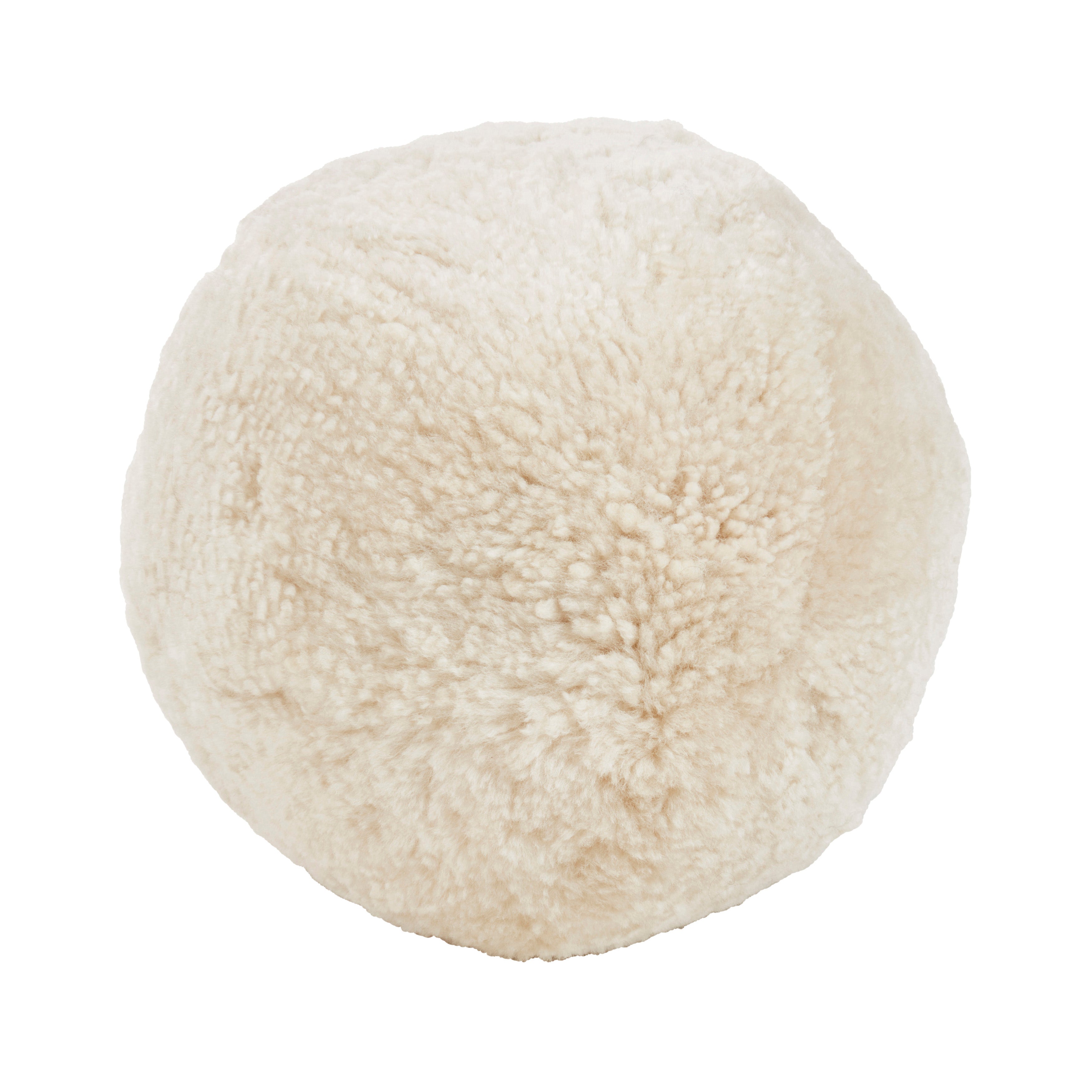 Fleece Fantasy Sheepskin Ball Poly Filled Throw Pillow