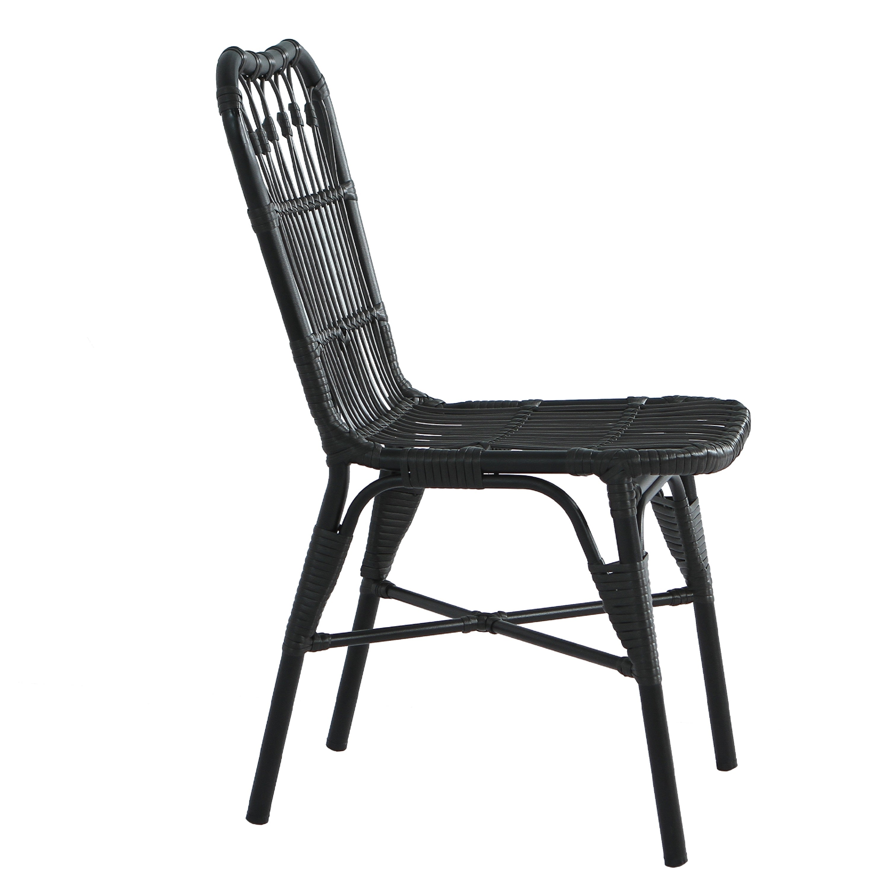 Outdoor Rattan Patio Dining Chairs, Set of 2