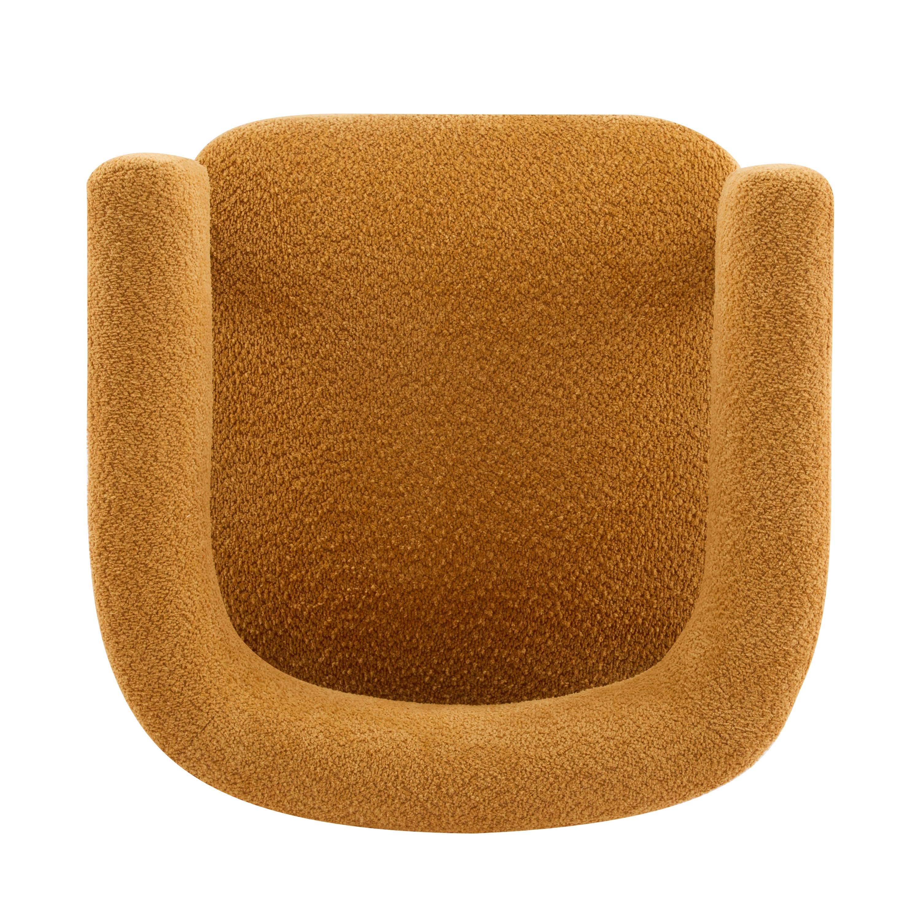 Boucle Upholstered Accent Arm Chair with Modern Wooden Frame