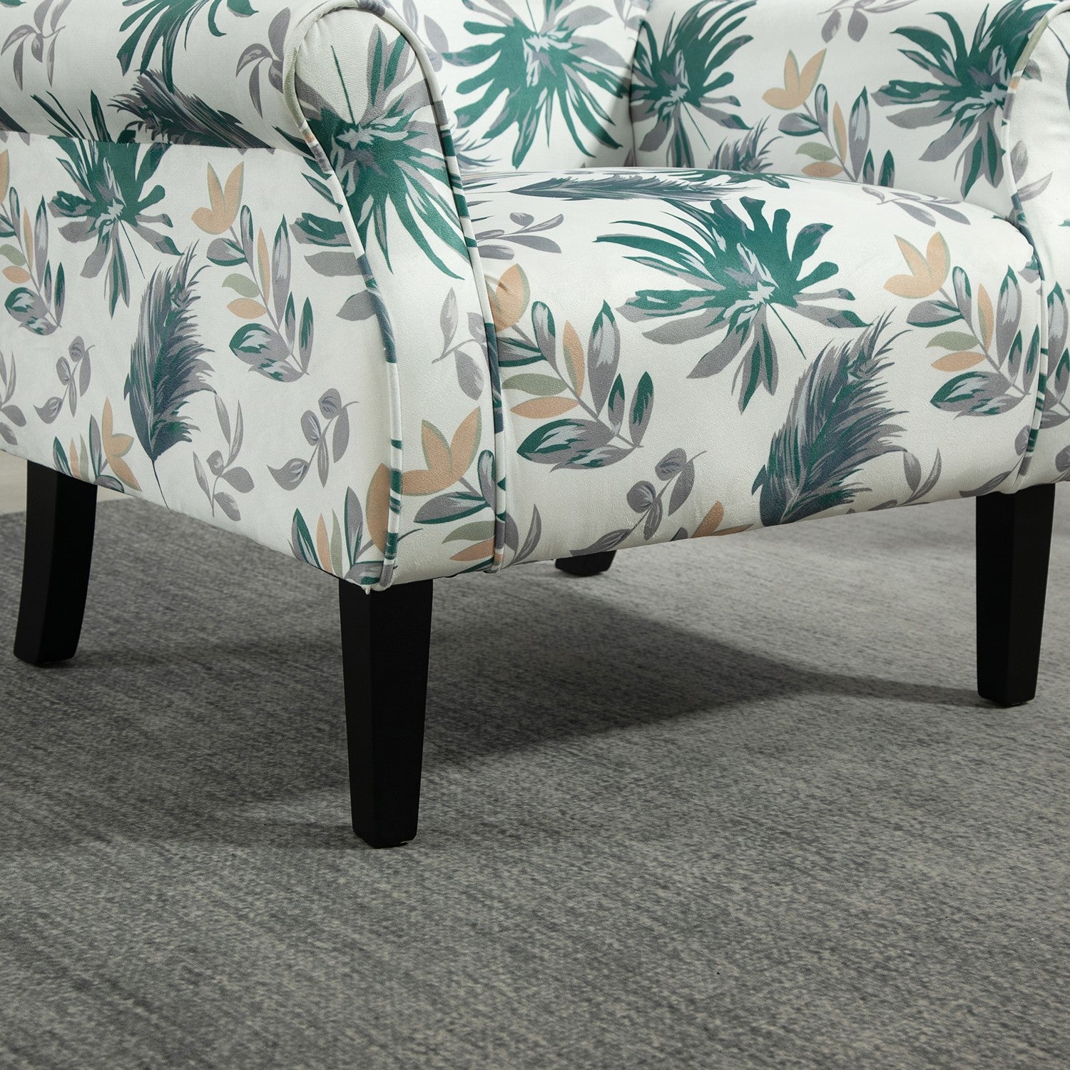 Mid-Century Modern Wingback Accent Chair