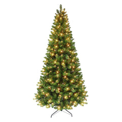 7.5 ft Pre-lit Virginia Pine Tree with Clear Lights & Metal Stand