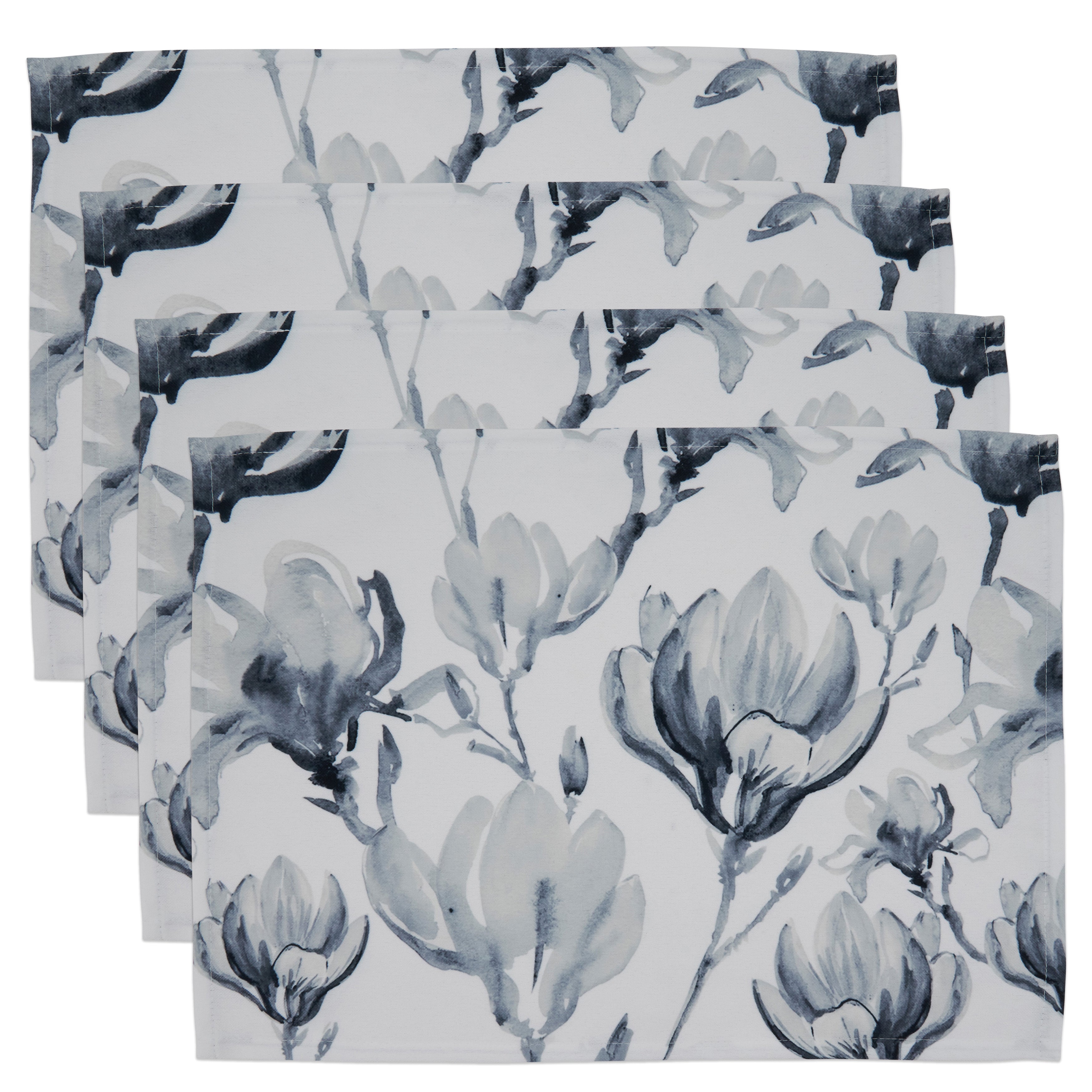 Watercolor Floral Placemats, Set of 4