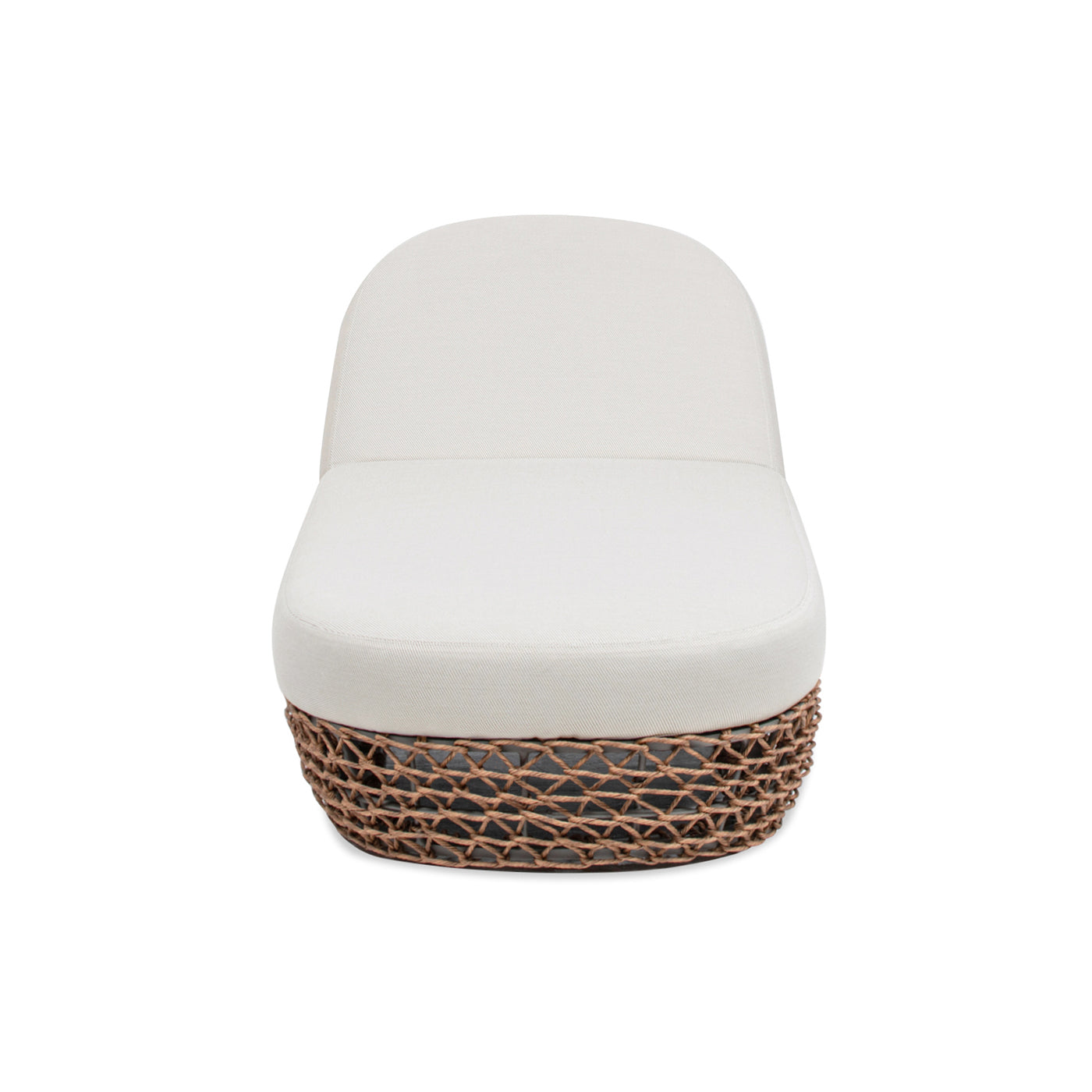 Willow Wicker Upholstered Patio Lounger