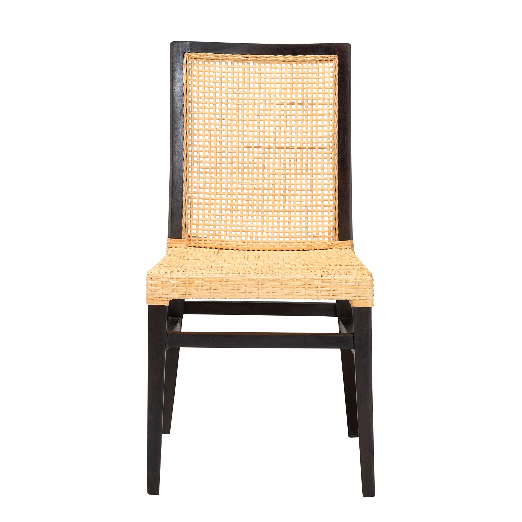 Lingga Armless Woven Rattan Dining Chair