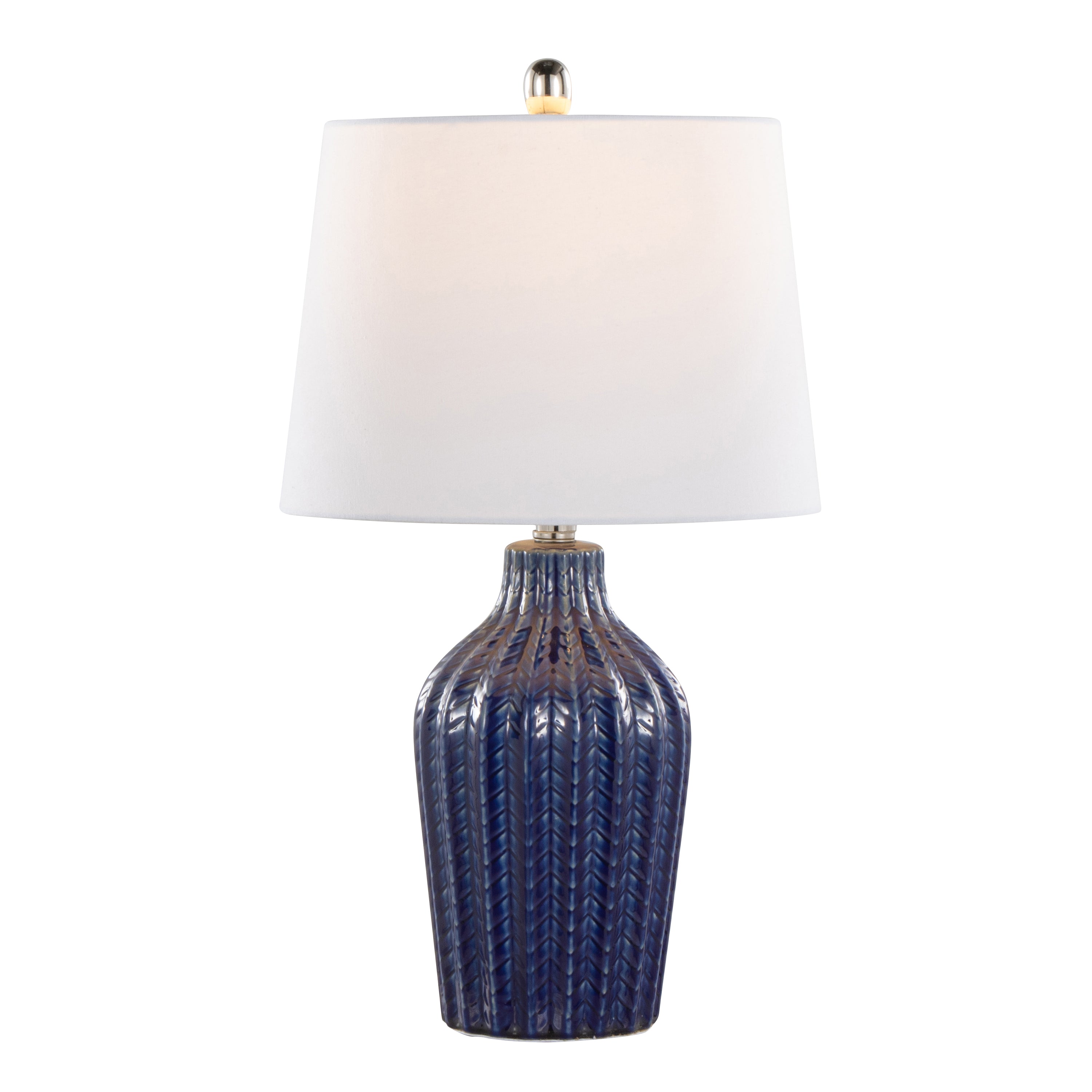 Confetti 23" Ceramic Table Lamp with White Linen Shade, Set of 2