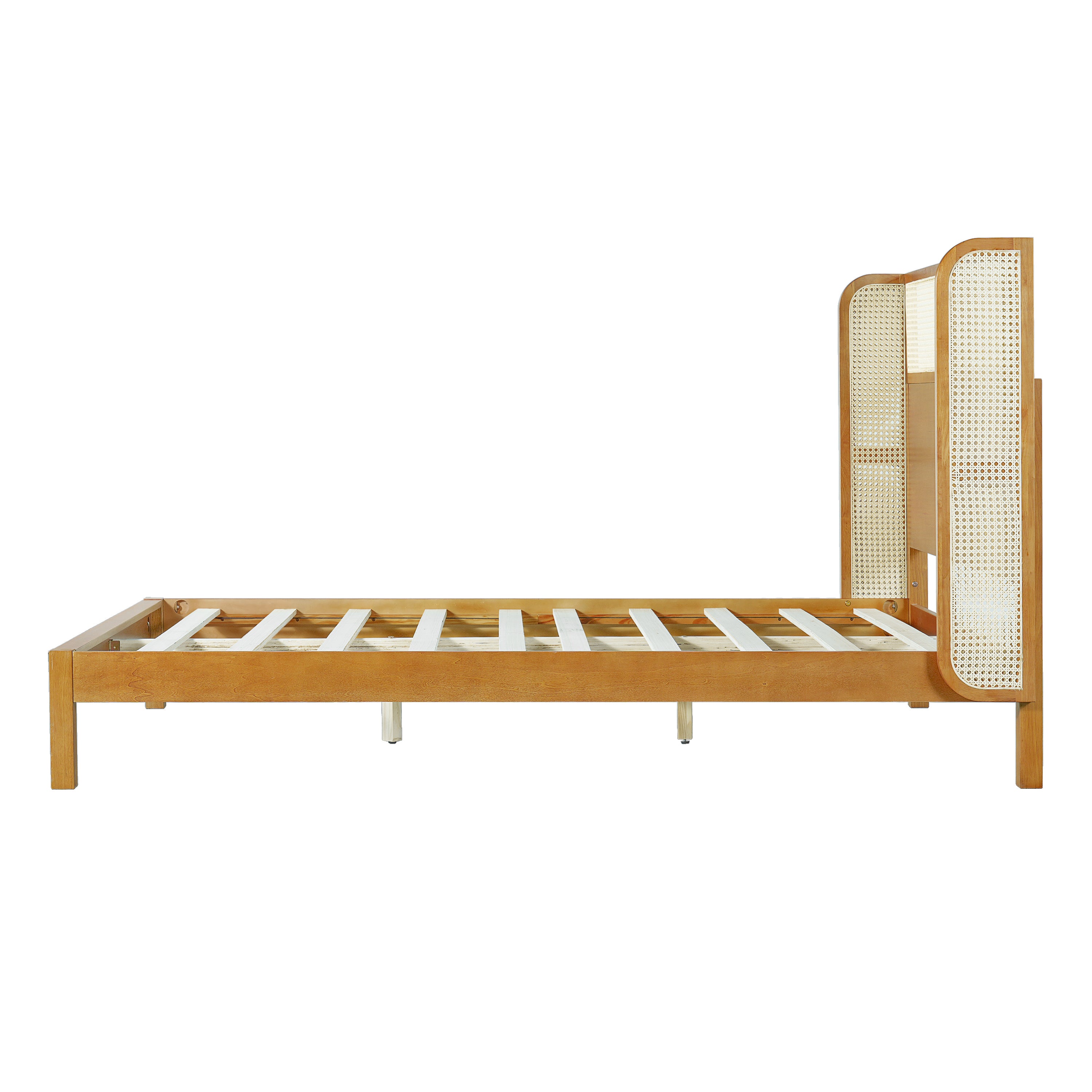 Premium Rubber Wood Platform Bed Frame