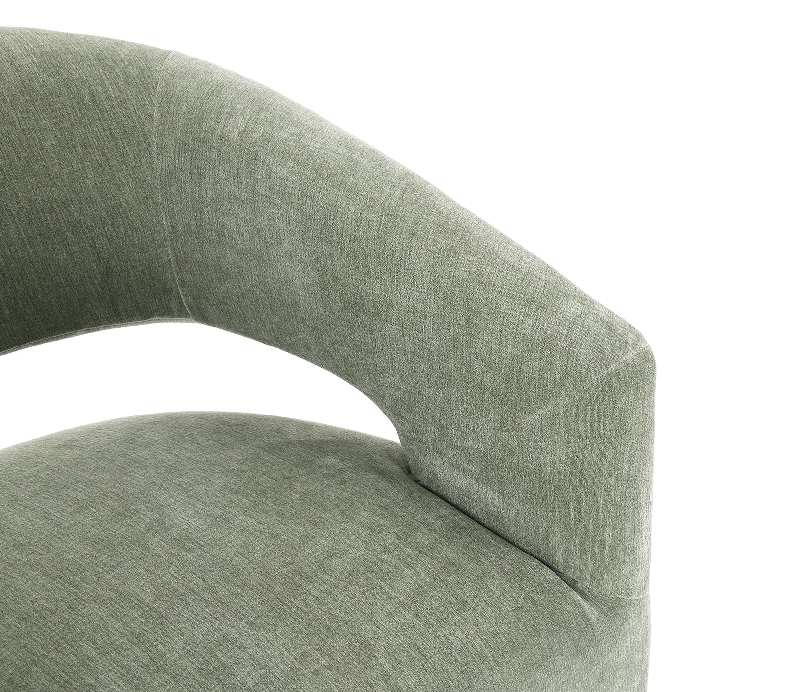 Open Back Upholstered Arm Accent Chair