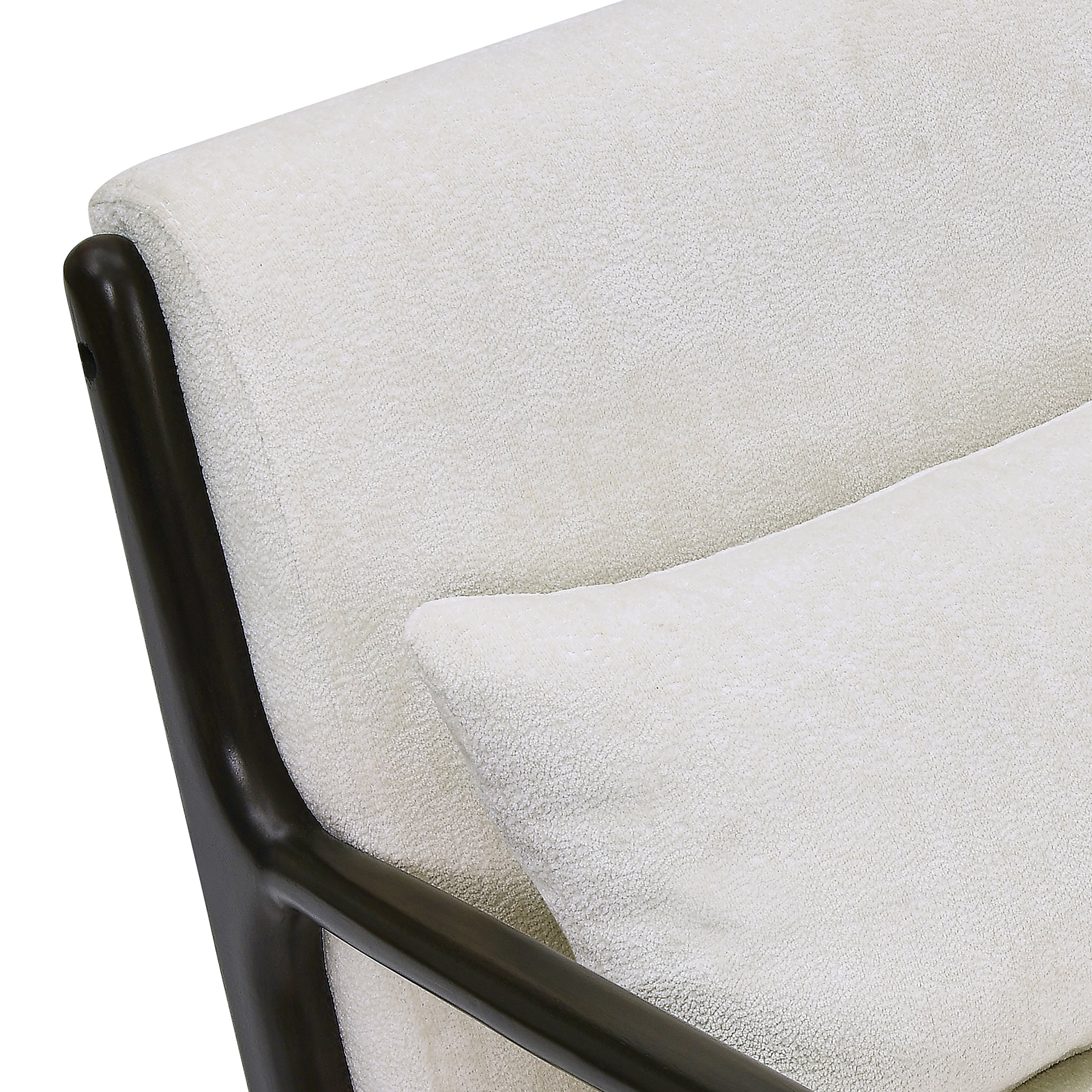 Eterna Mid-Century Modern Style Accent Chair with Removable Lumbar Pillow