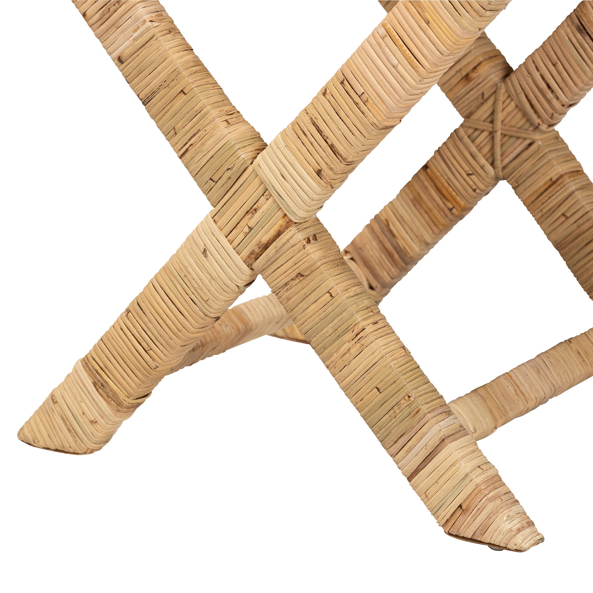 Aina Rattan and Mahogany Bench