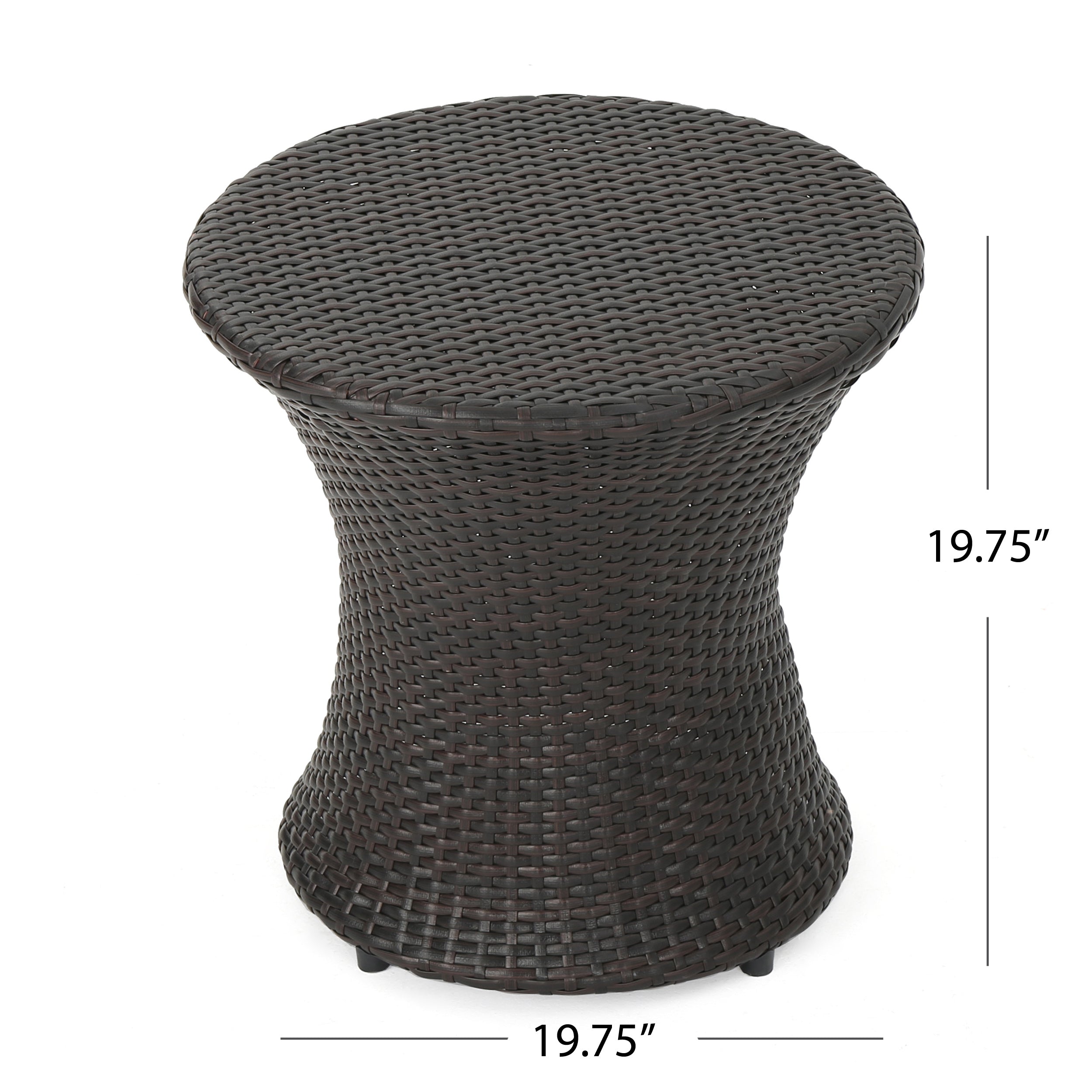 Thrive Hourglass Rattan Outdoor Side Table