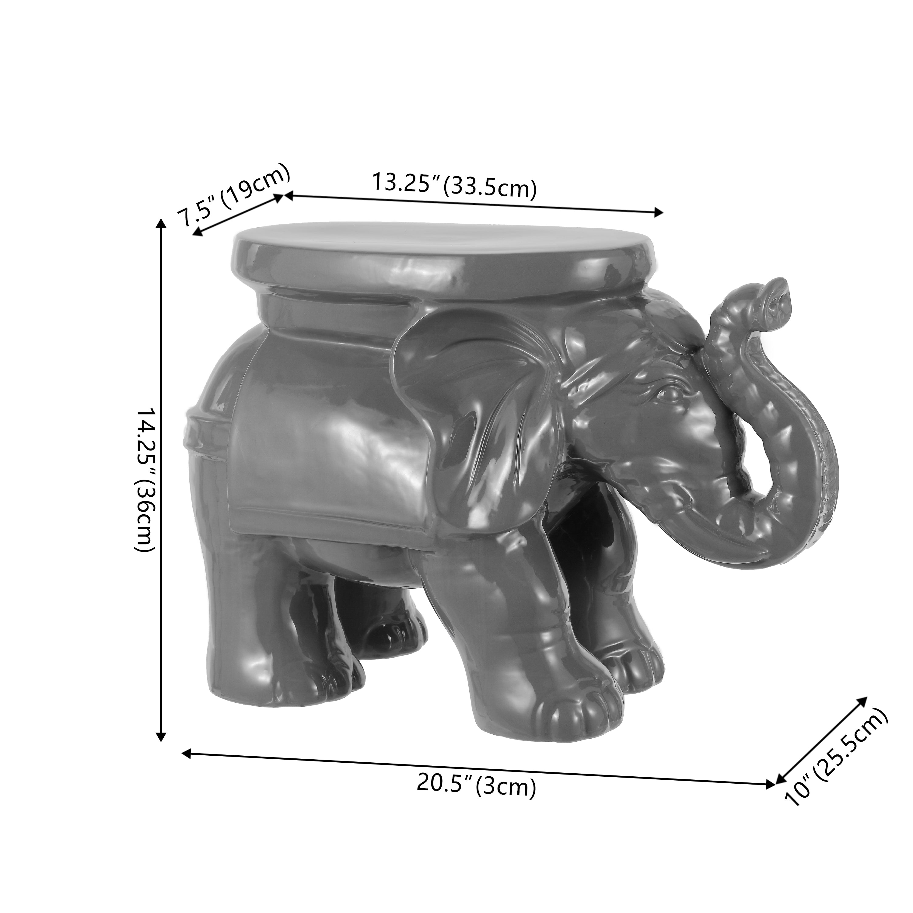 Elephant Ceramic Garden Stool
