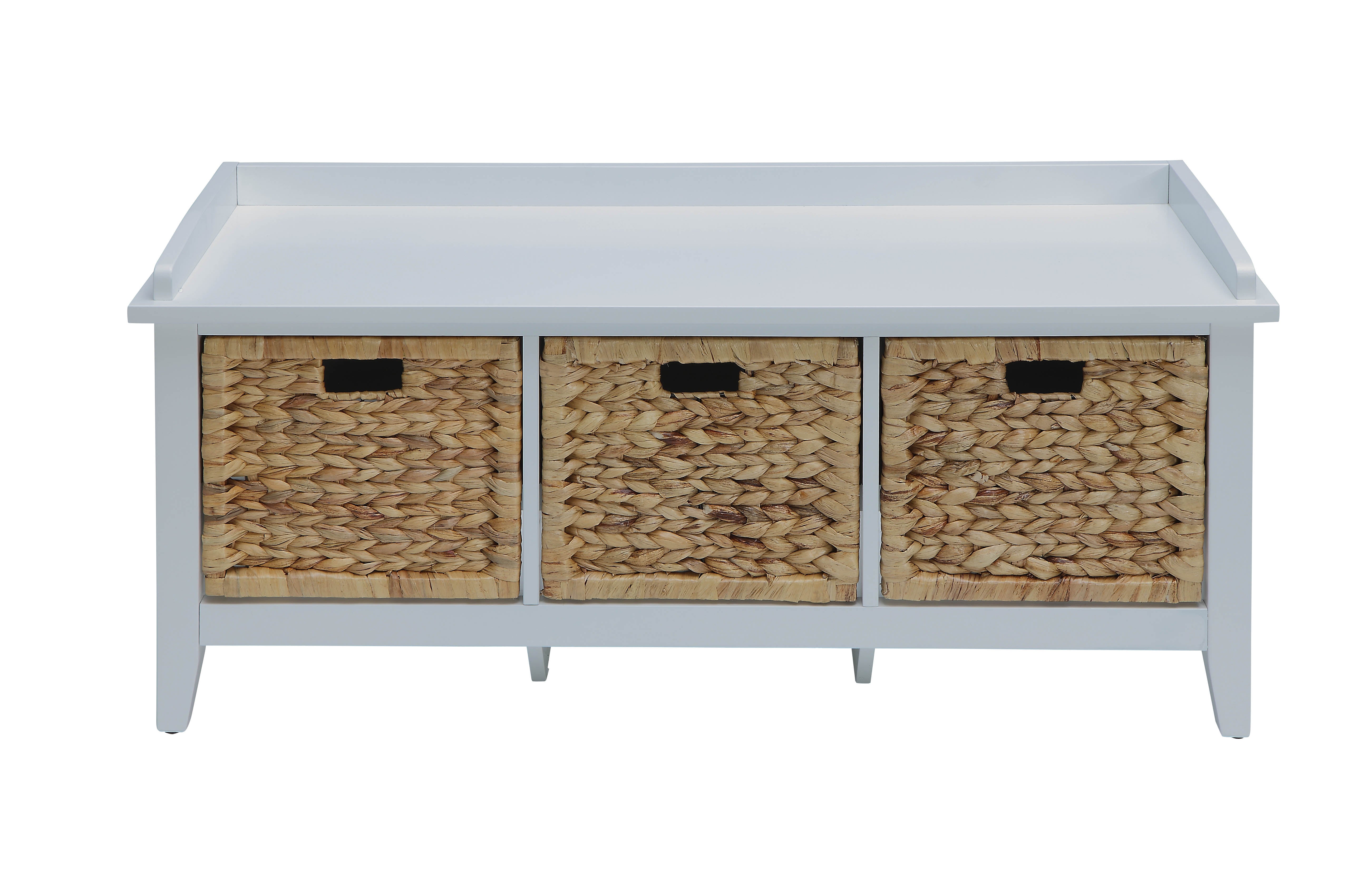 Flavius Rattan Bench with Storage
