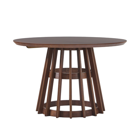 48" Round Solid Wood Dining Table with Pedestal Base - Dining Tables
