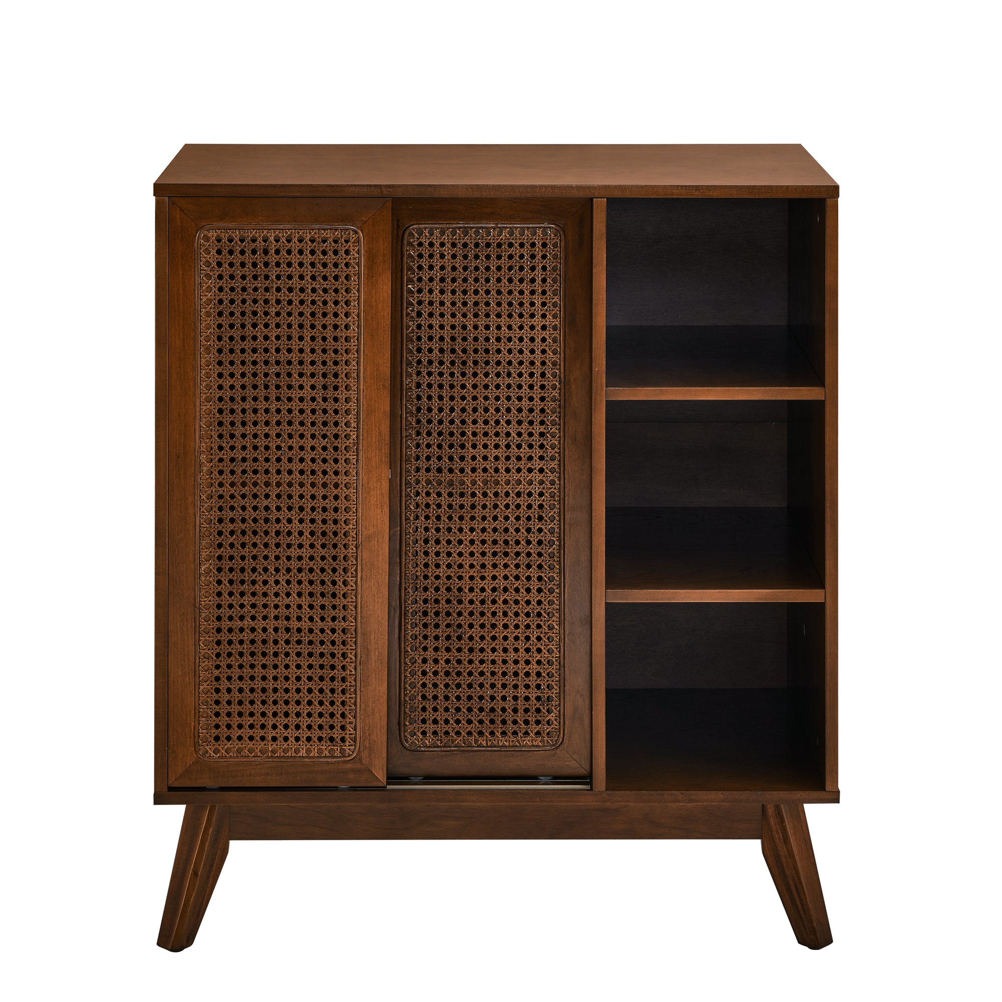 Mid Century Modern Rattan Sideboard Cabinet
